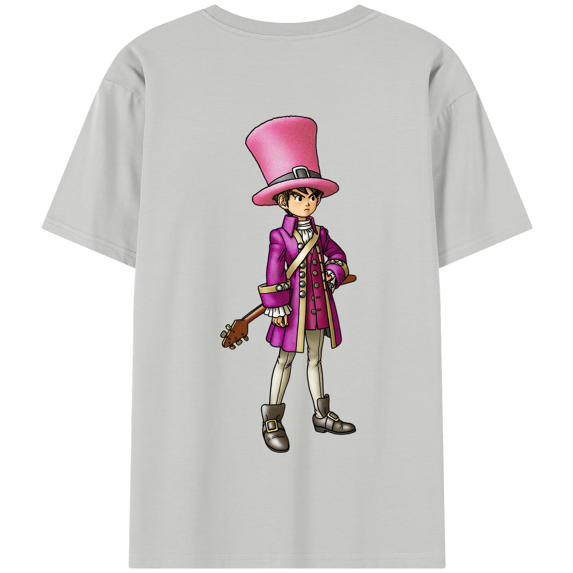（画像用） ドラゴンクエスト Doragon Kuesuto Dragon Quest 綿100％半袖Tシャツ（背面プリント）