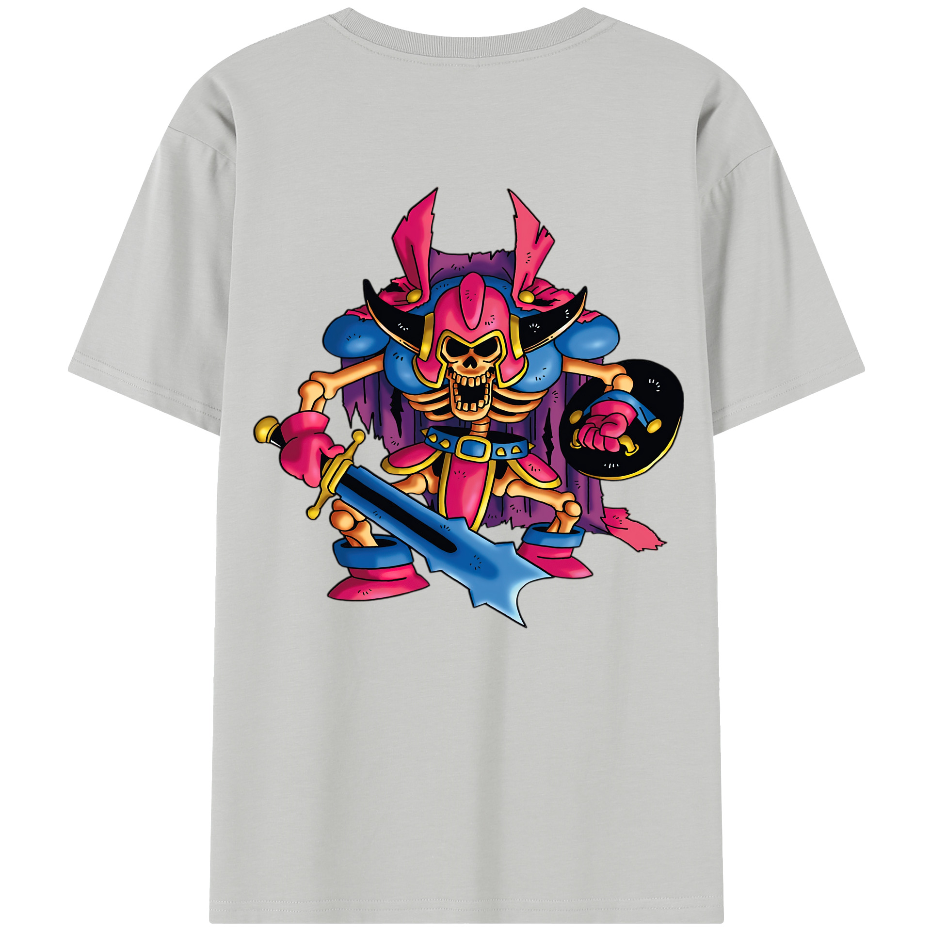 （画像用） ドラゴンクエスト Doragon Kuesuto Dragon Quest 綿100％半袖Tシャツ（背面プリント）