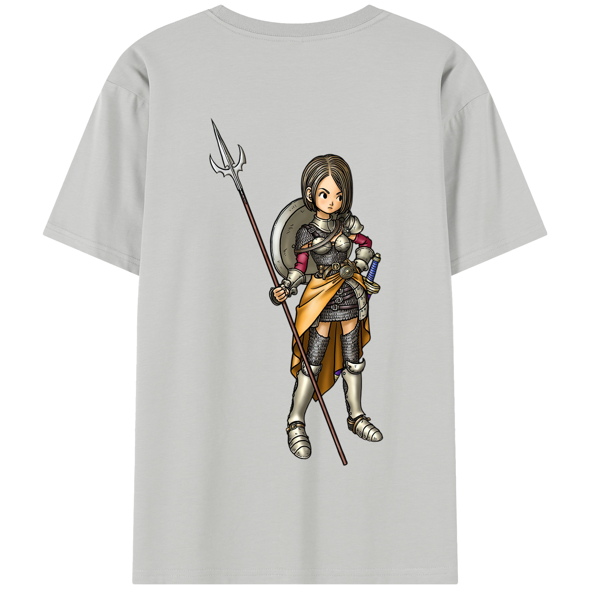 （画像用） ドラゴンクエスト Doragon Kuesuto Dragon Quest 綿100％半袖Tシャツ（背面プリント）