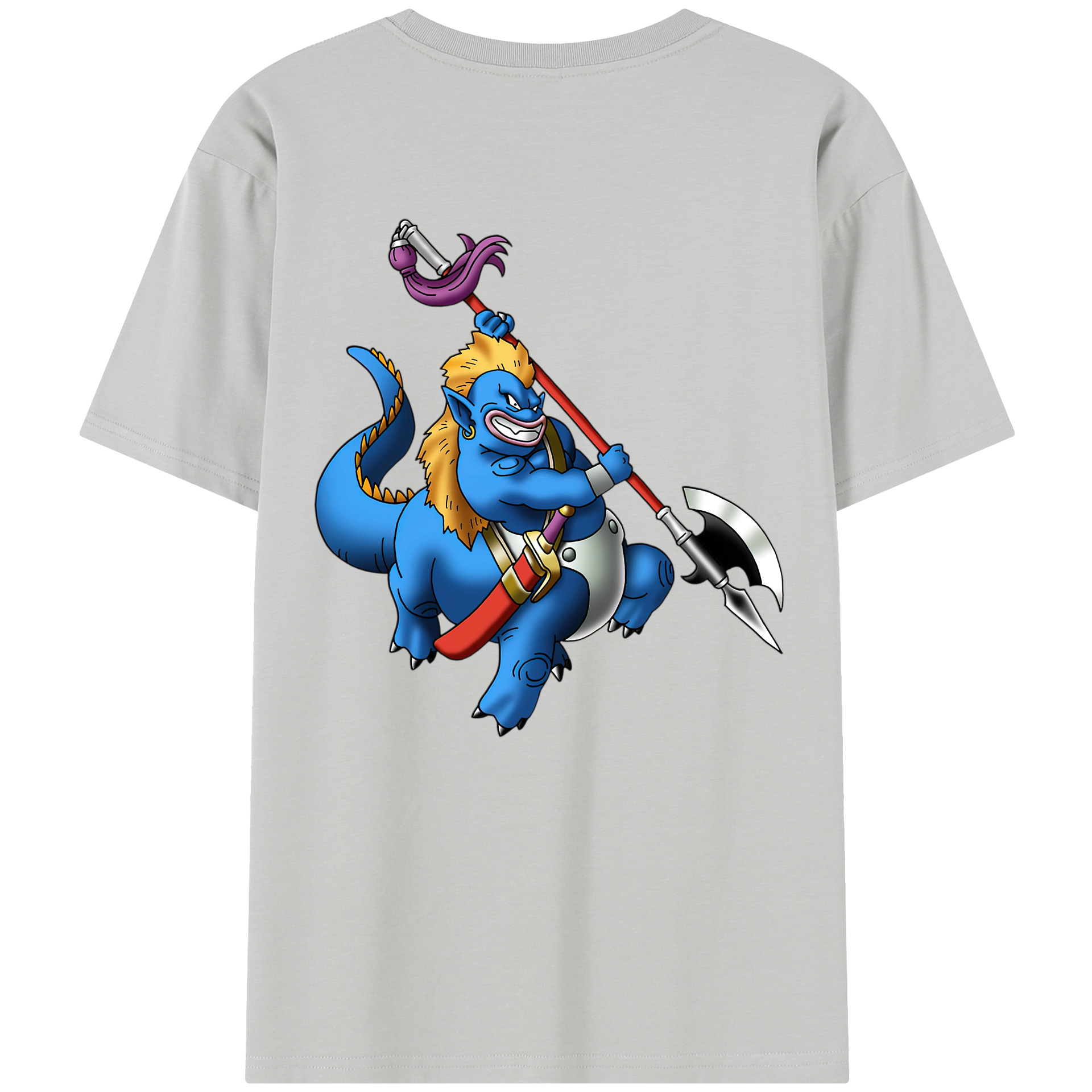 （画像用） ドラゴンクエスト Doragon Kuesuto Dragon Quest 綿100％半袖Tシャツ（背面プリント）