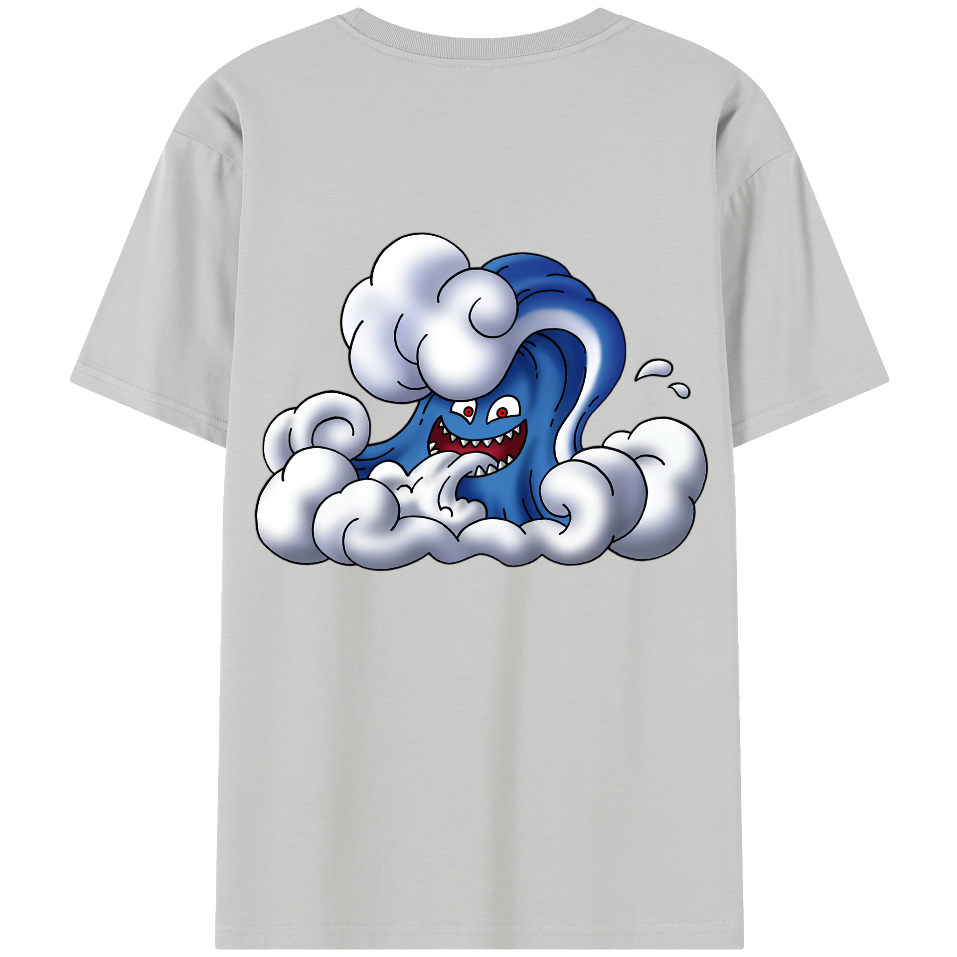（画像用） ドラゴンクエスト Doragon Kuesuto Dragon Quest 綿100％半袖Tシャツ（背面プリント）