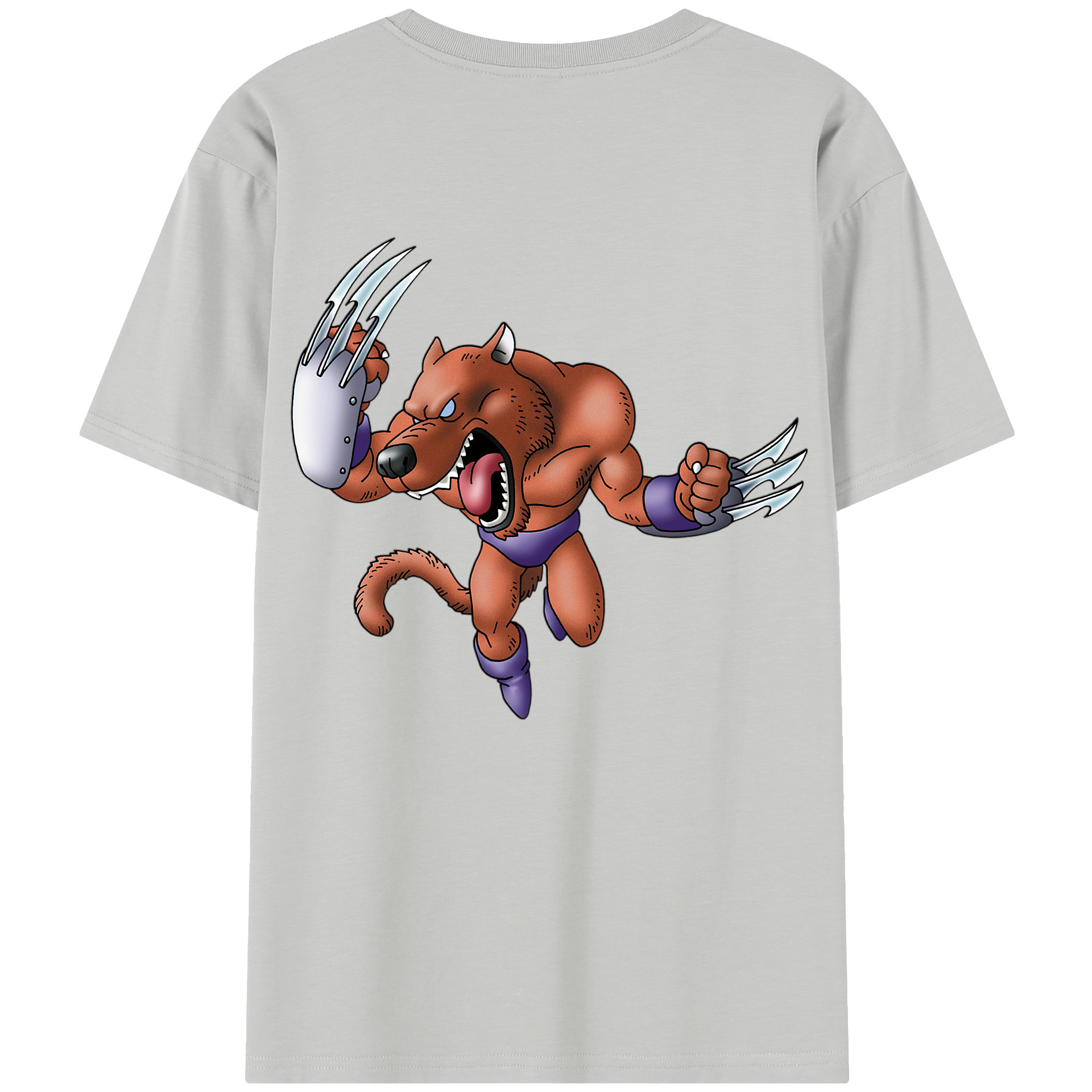 （画像用） ドラゴンクエスト Doragon Kuesuto Dragon Quest 綿100％半袖Tシャツ（背面プリント）