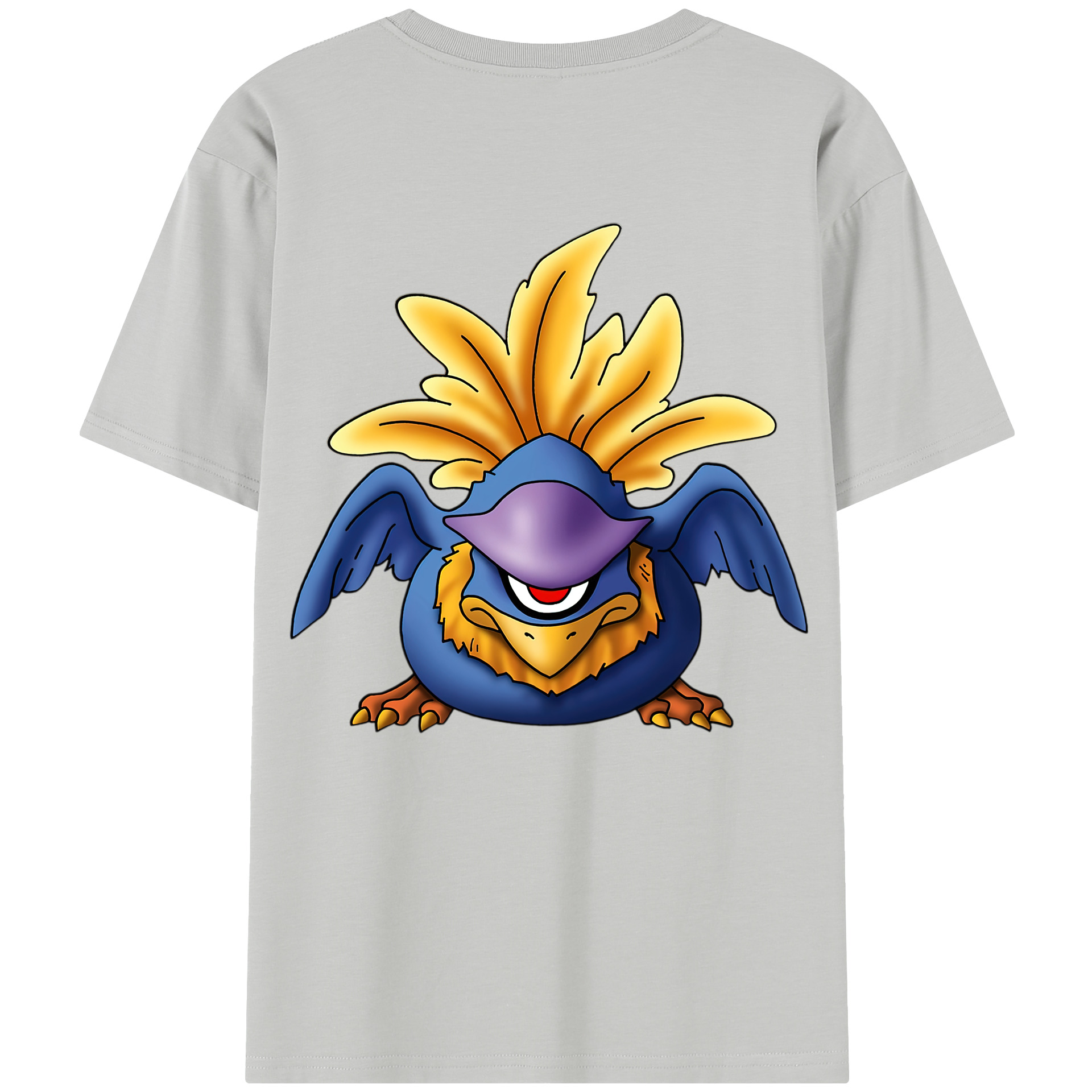 （画像用） ドラゴンクエスト Doragon Kuesuto Dragon Quest 綿100％半袖Tシャツ（背面プリント）