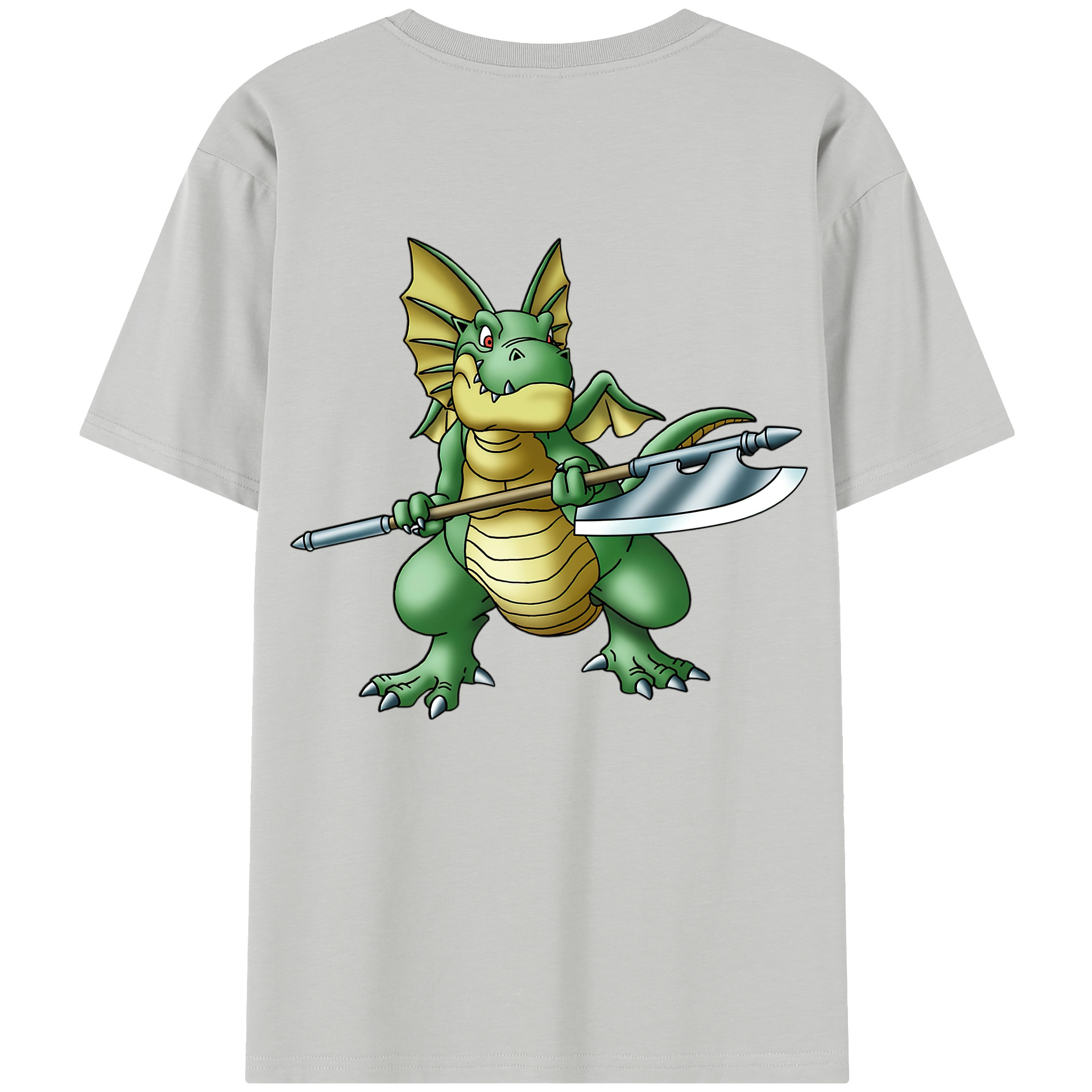 （画像用） ドラゴンクエスト Doragon Kuesuto Dragon Quest 綿100％半袖Tシャツ（背面プリント）