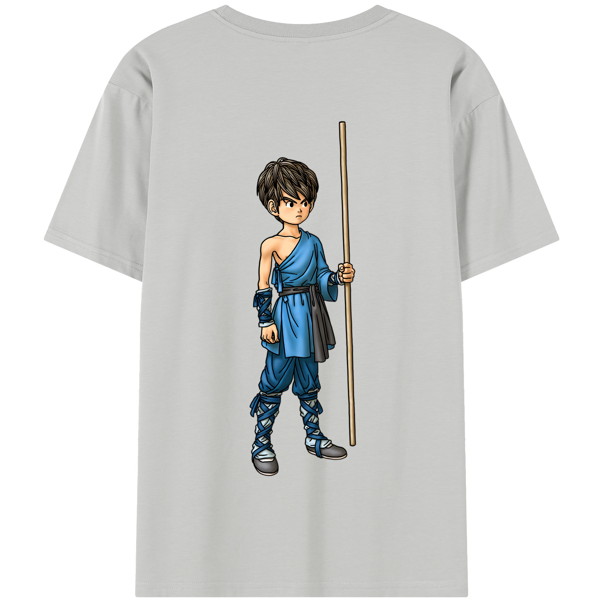（画像用） ドラゴンクエスト Doragon Kuesuto Dragon Quest 綿100％半袖Tシャツ（背面プリント）