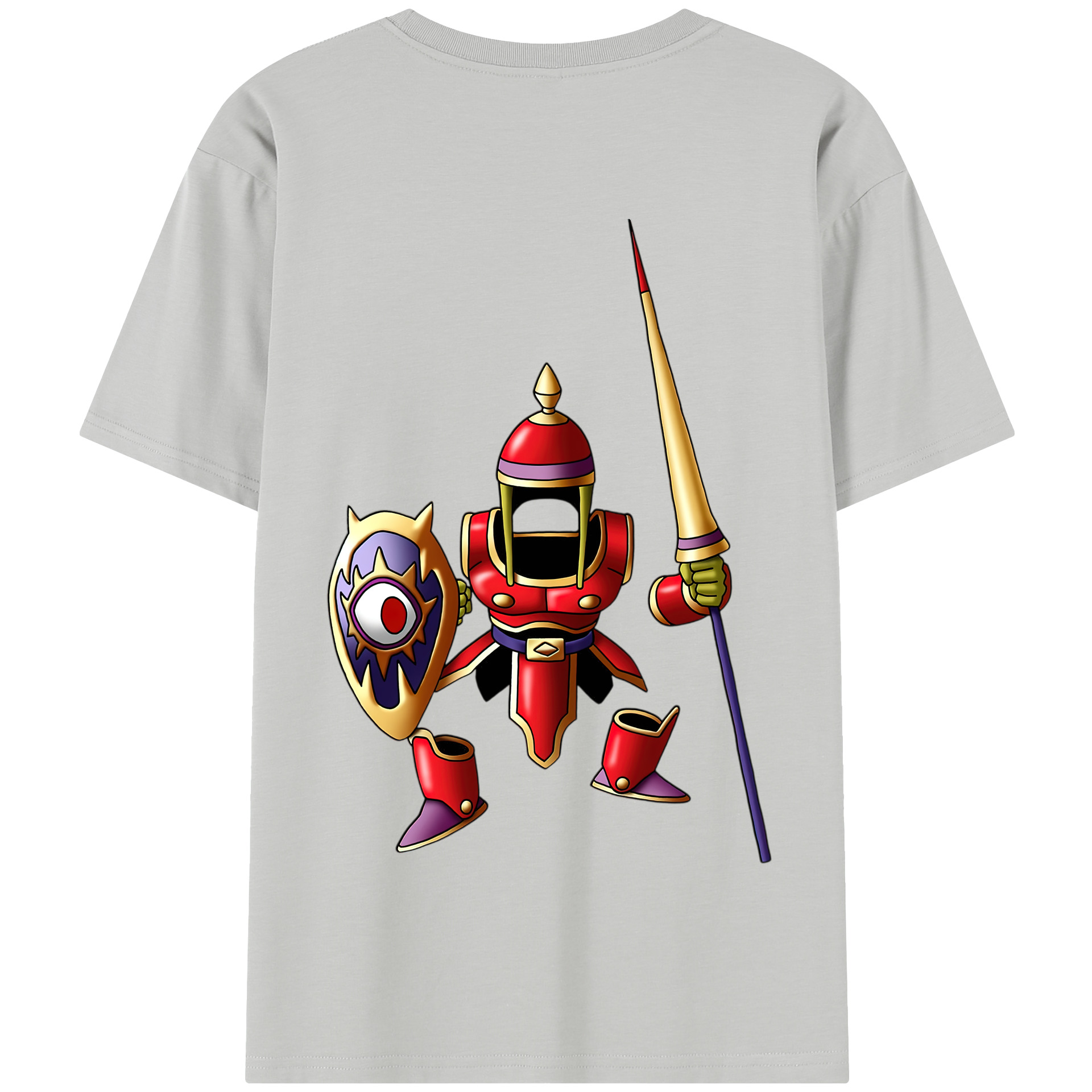 （画像用） ドラゴンクエスト Doragon Kuesuto Dragon Quest 綿100％半袖Tシャツ（背面プリント）