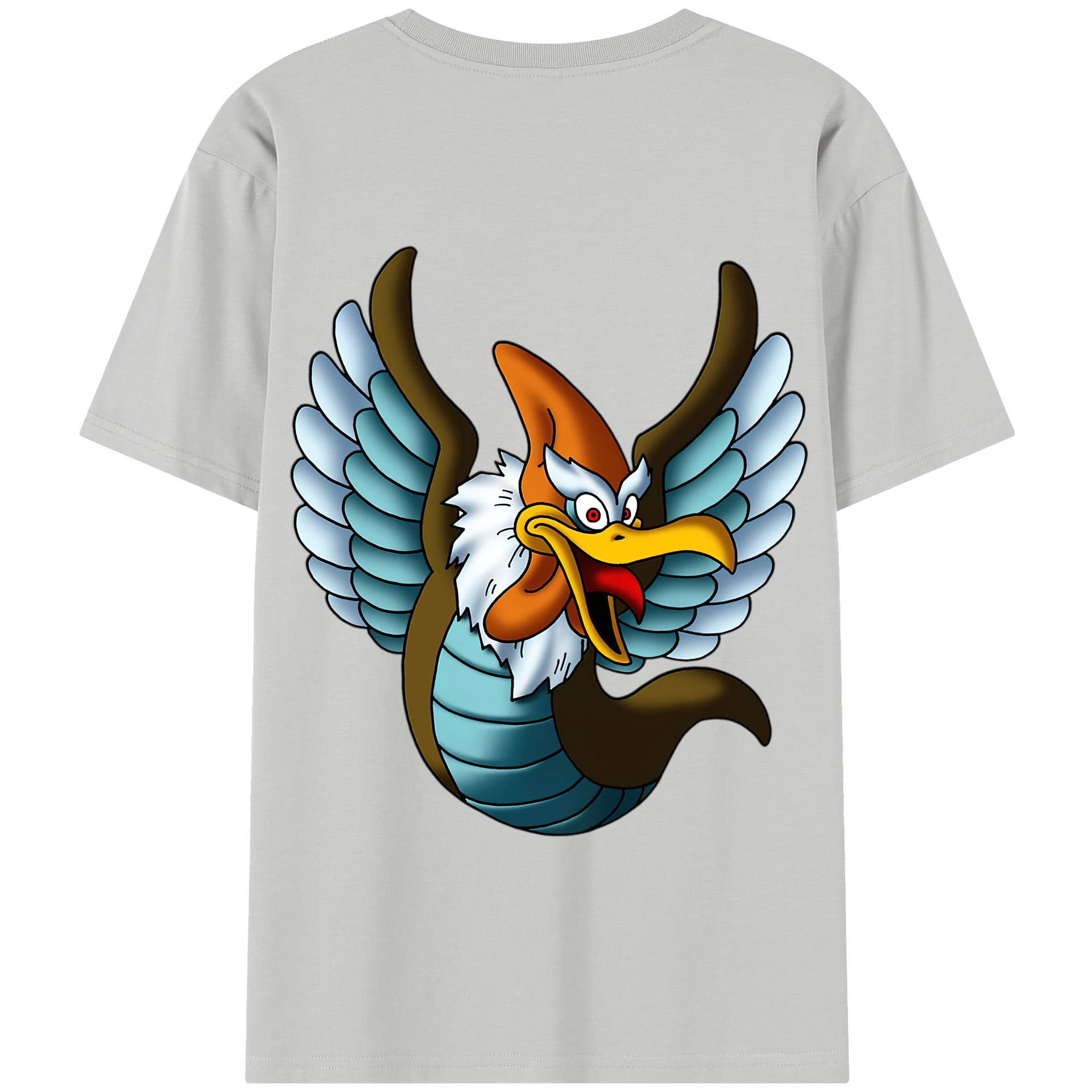（画像用） ドラゴンクエスト Doragon Kuesuto Dragon Quest 綿100％半袖Tシャツ（背面プリント）