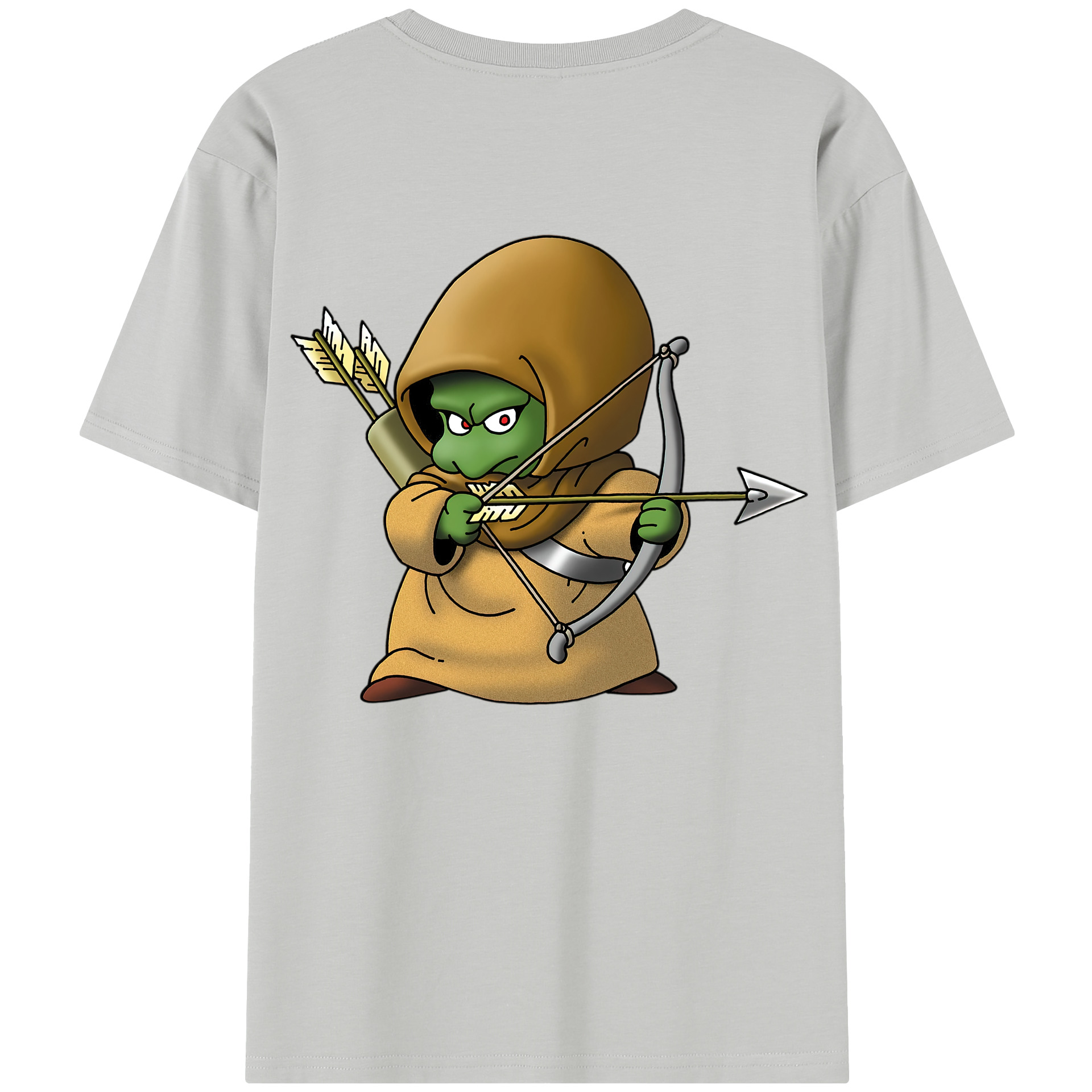 （画像用） ドラゴンクエスト Doragon Kuesuto Dragon Quest 綿100％半袖Tシャツ（背面プリント）