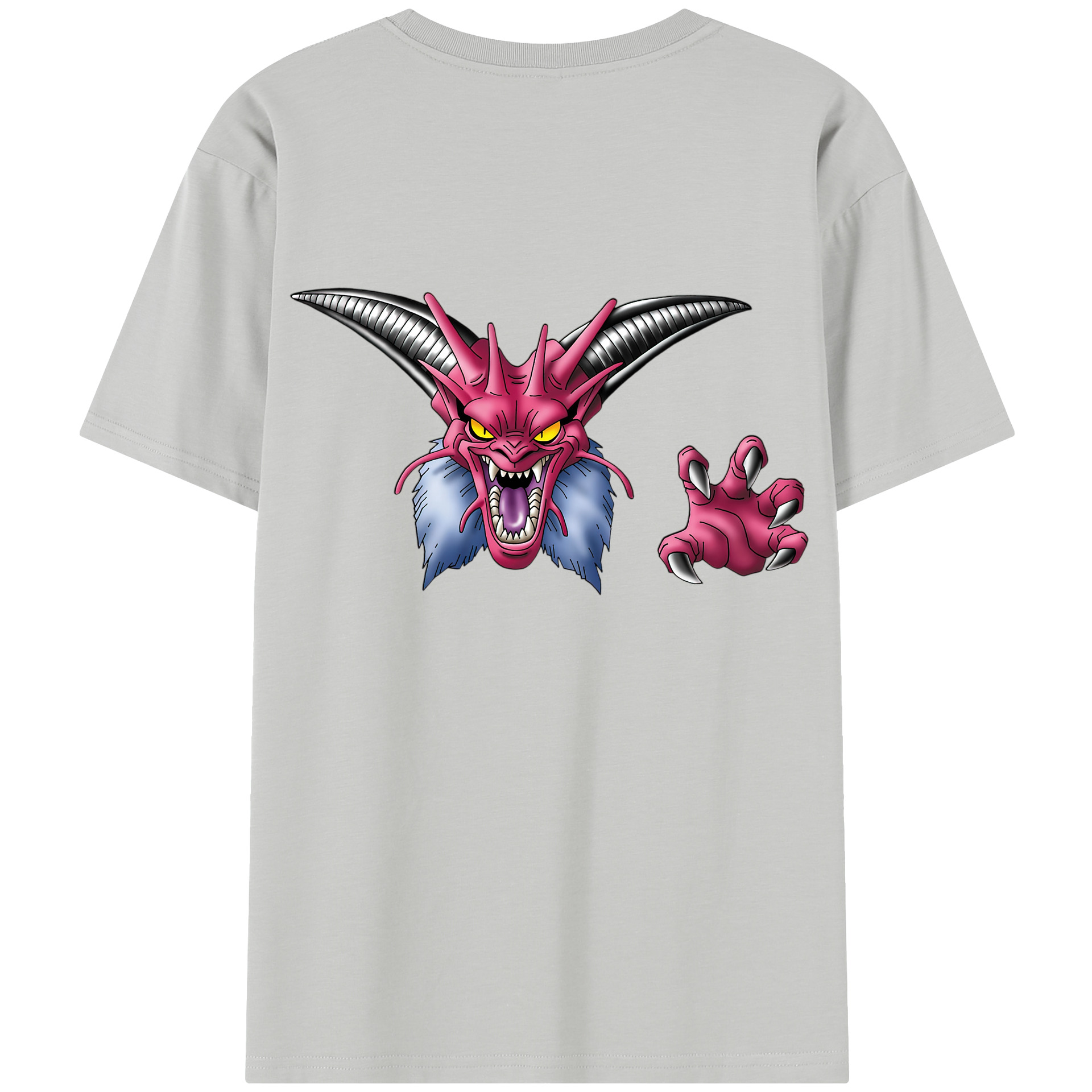 （画像用） ドラゴンクエスト Doragon Kuesuto Dragon Quest 綿100％半袖Tシャツ（背面プリント）