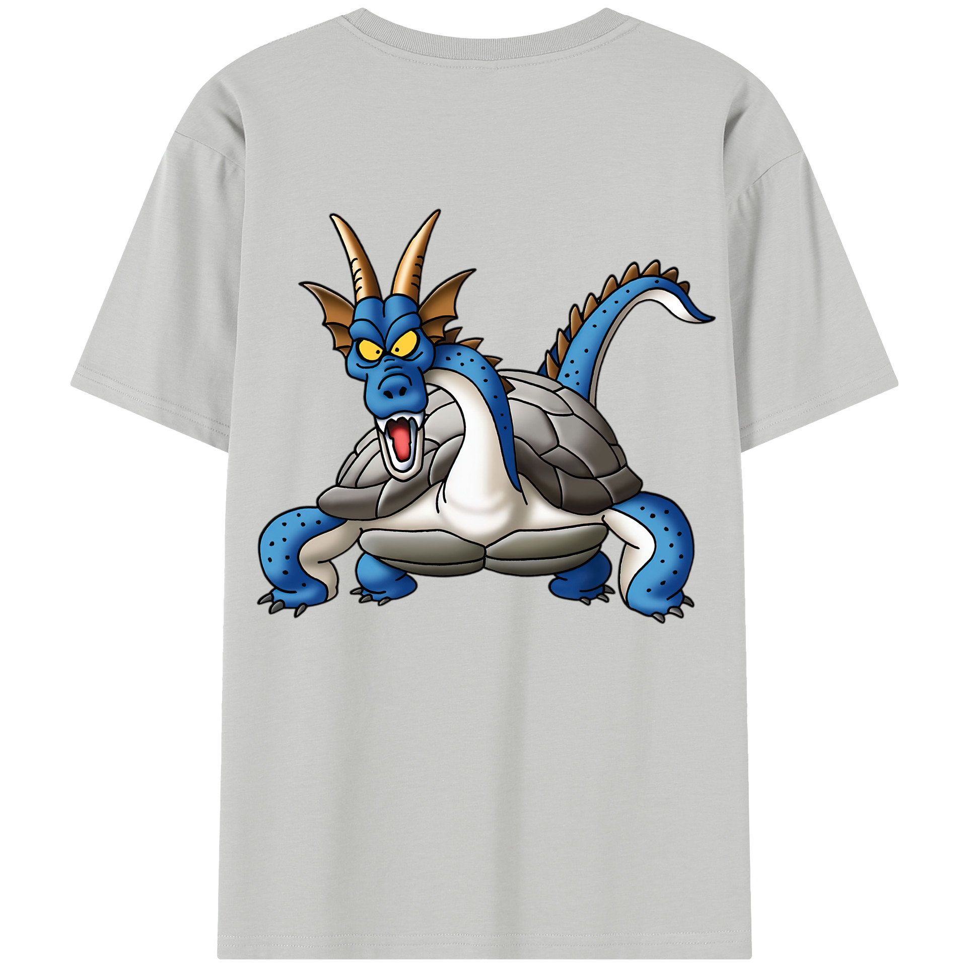 （画像用） ドラゴンクエスト Doragon Kuesuto Dragon Quest 綿100％半袖Tシャツ（背面プリント）