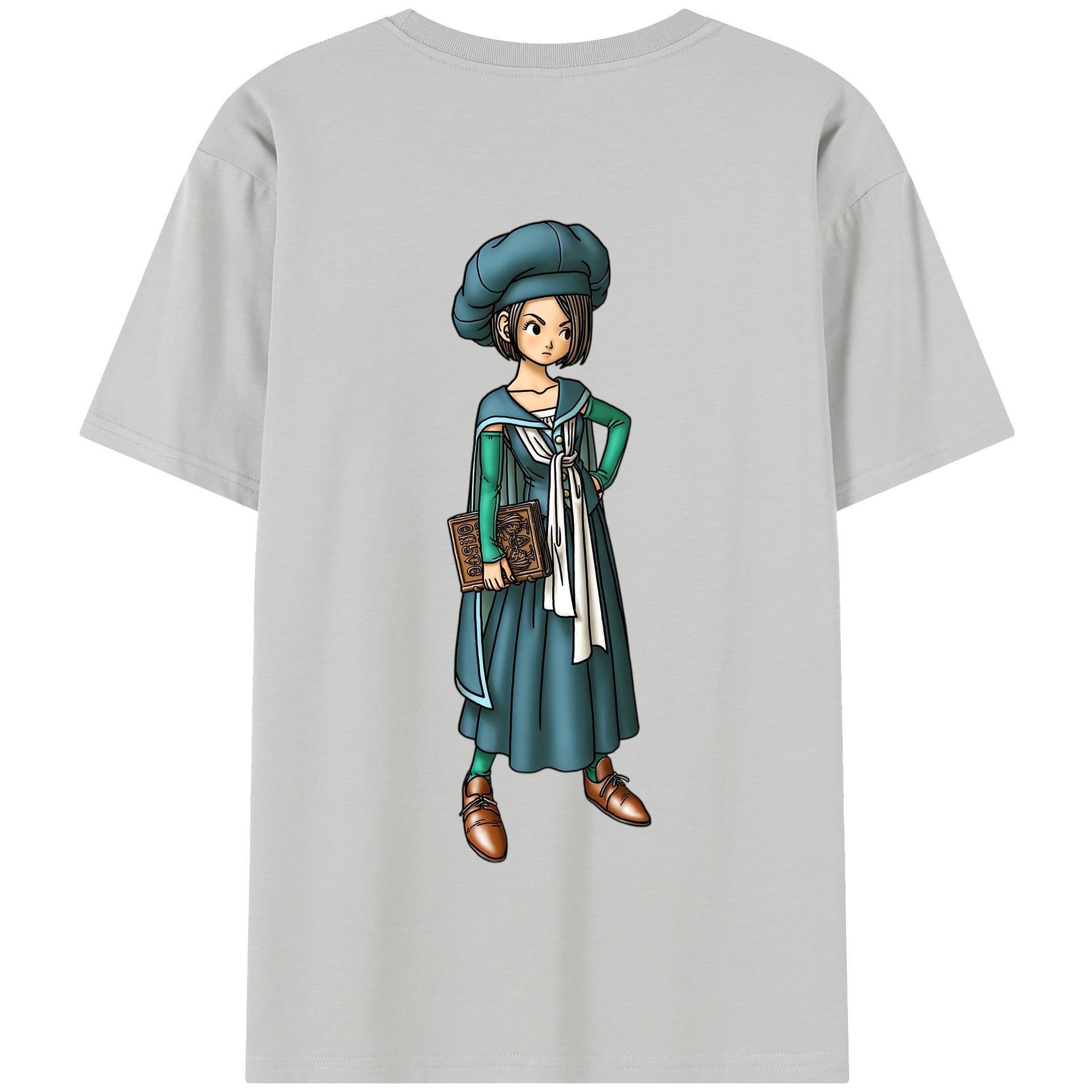 （画像用） ドラゴンクエスト Doragon Kuesuto Dragon Quest 綿100％半袖Tシャツ（背面プリント）