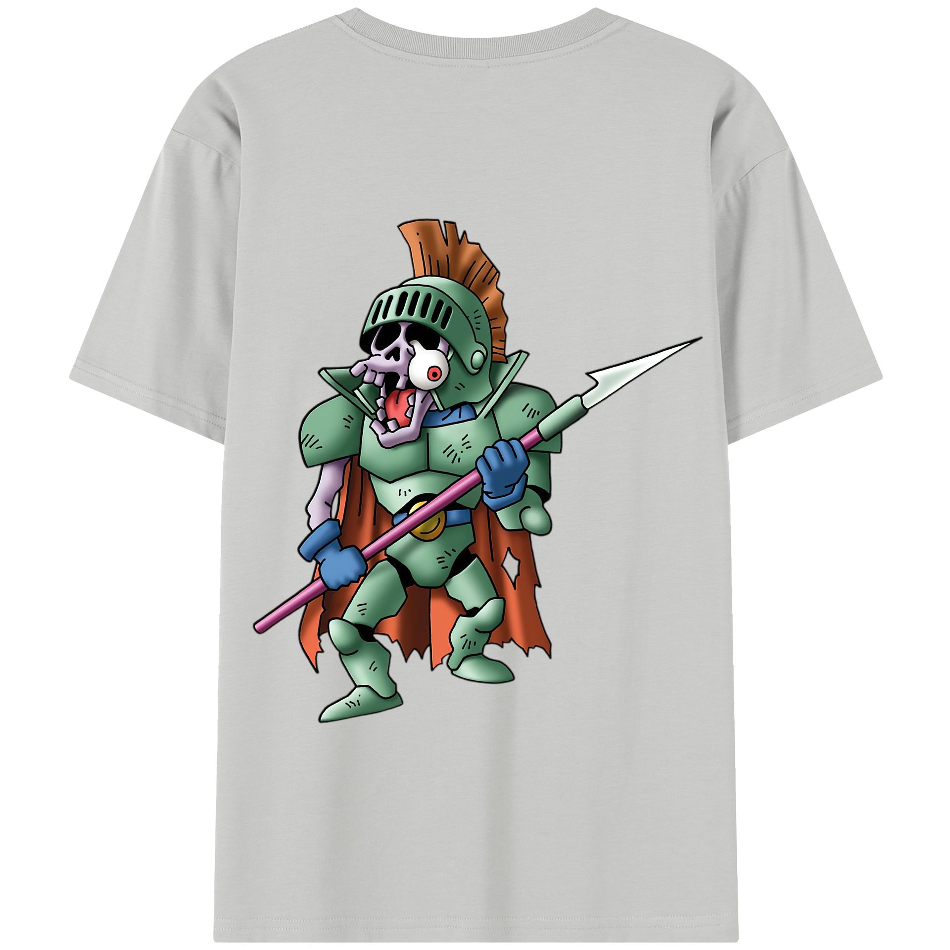 （画像用） ドラゴンクエスト Doragon Kuesuto Dragon Quest 綿100％半袖Tシャツ（背面プリント）