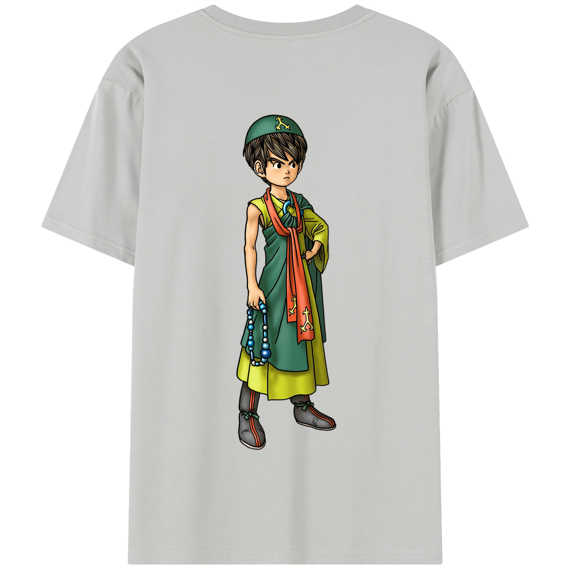 （画像用） ドラゴンクエスト Doragon Kuesuto Dragon Quest 綿100％半袖Tシャツ（背面プリント）