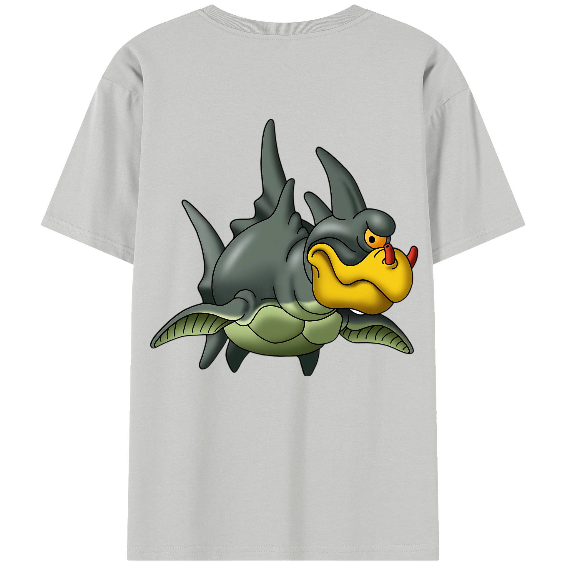 （画像用） ドラゴンクエスト Doragon Kuesuto Dragon Quest 綿100％半袖Tシャツ（背面プリント）