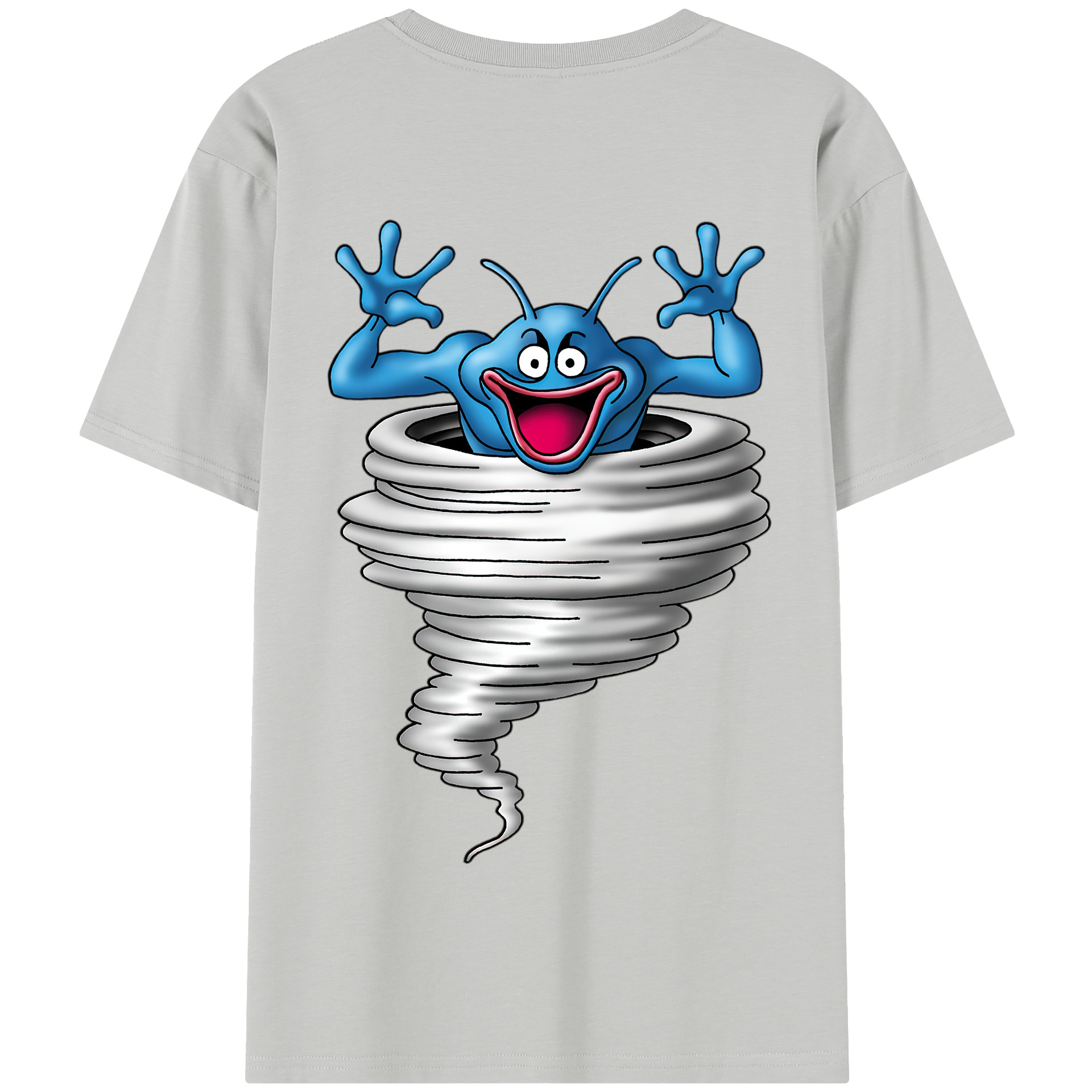 （画像用） ドラゴンクエスト Doragon Kuesuto Dragon Quest 綿100％半袖Tシャツ（背面プリント）