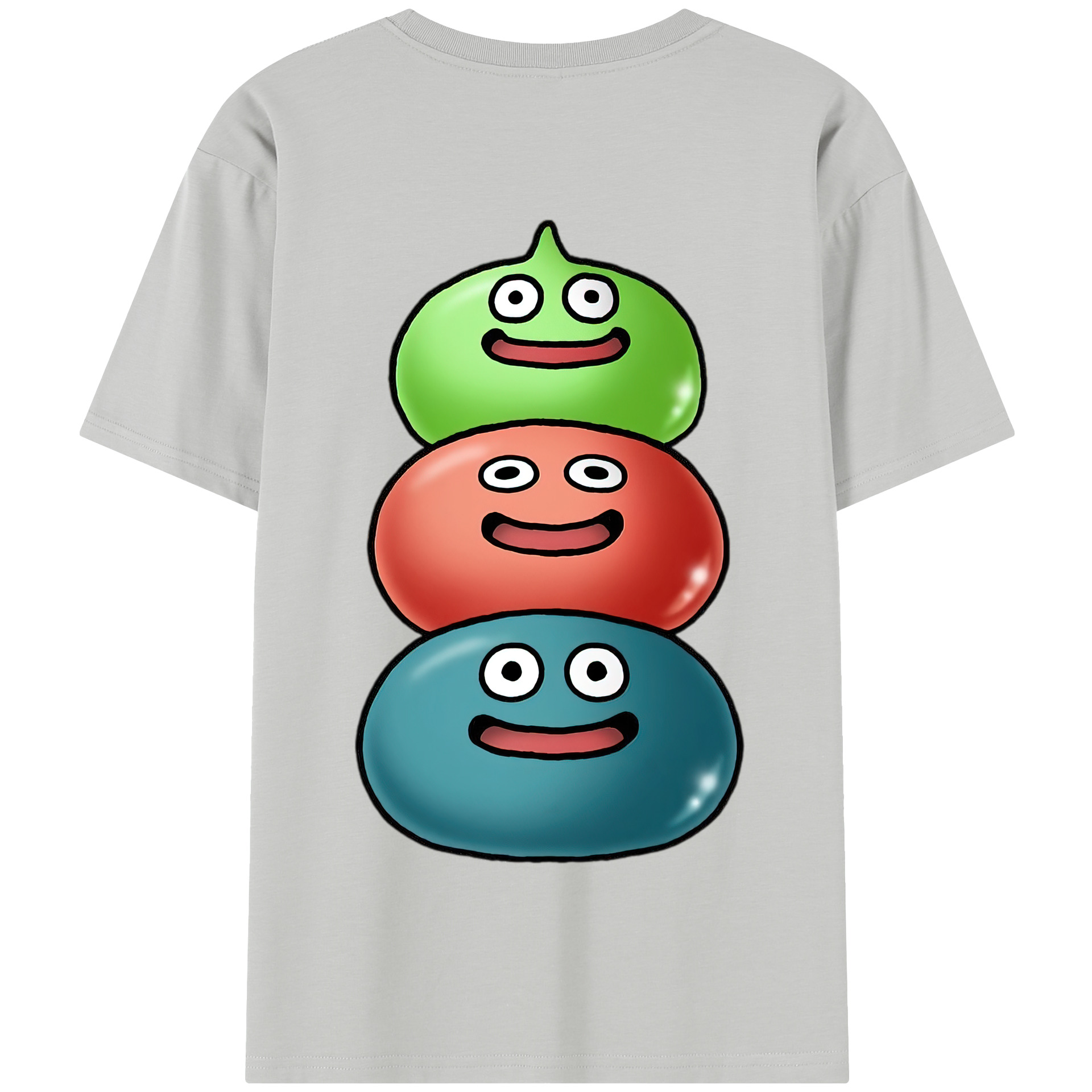 （画像用） ドラゴンクエスト Doragon Kuesuto Dragon Quest 綿100％半袖Tシャツ（背面プリント）