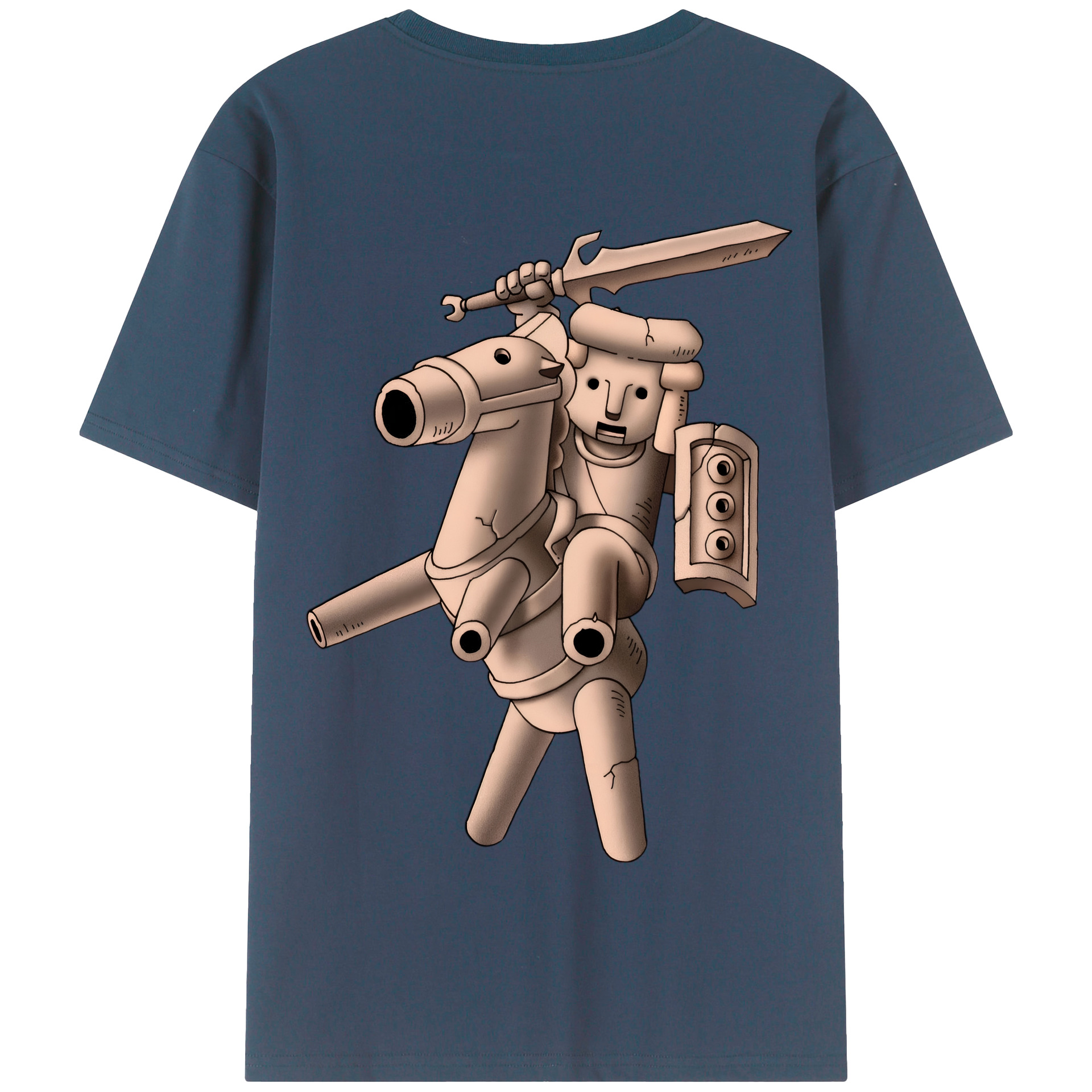 （画像用） ドラゴンクエスト Doragon Kuesuto Dragon Quest 綿100％半袖Tシャツ（背面プリント）