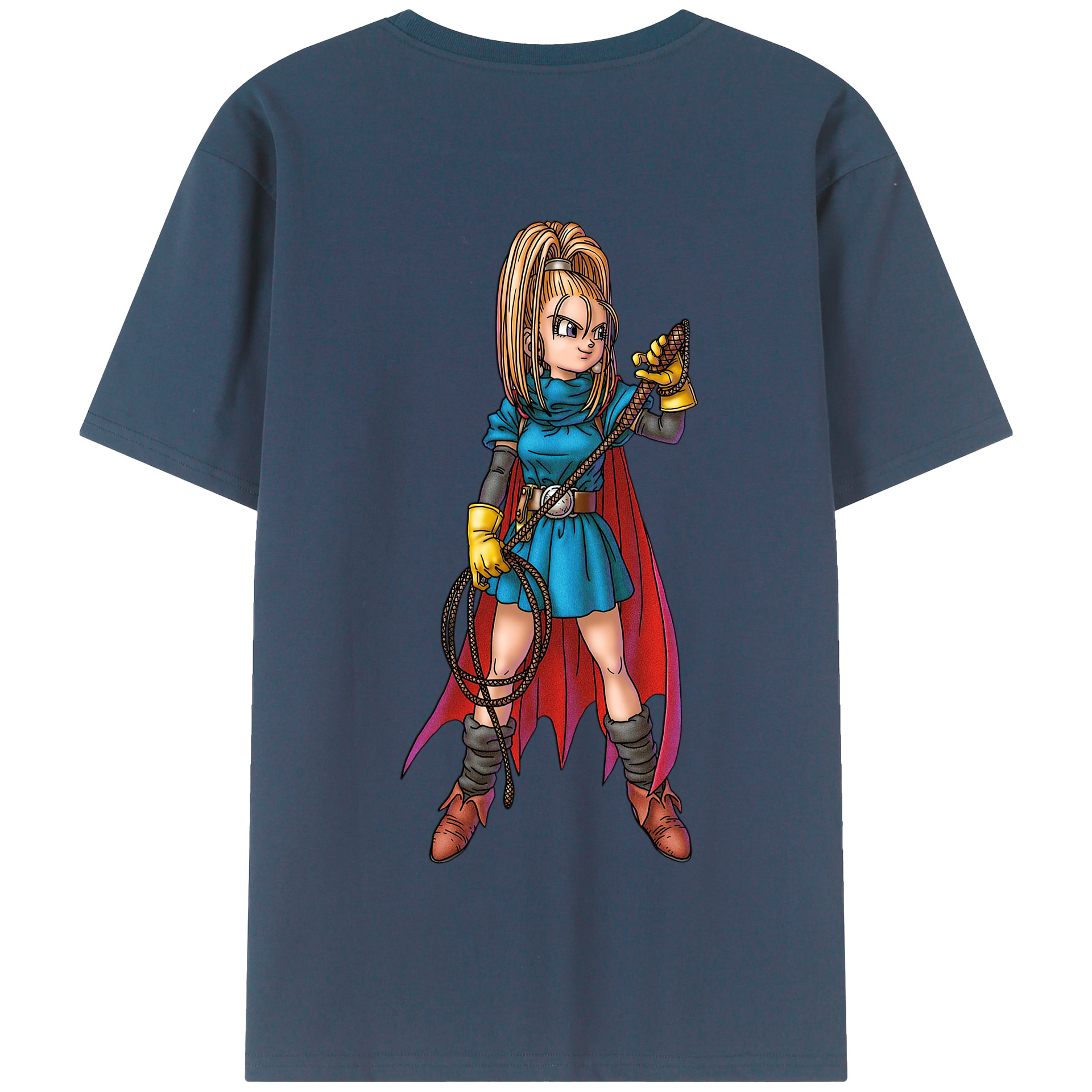 （画像用） ドラゴンクエスト Doragon Kuesuto Dragon Quest 綿100％半袖Tシャツ（背面プリント）