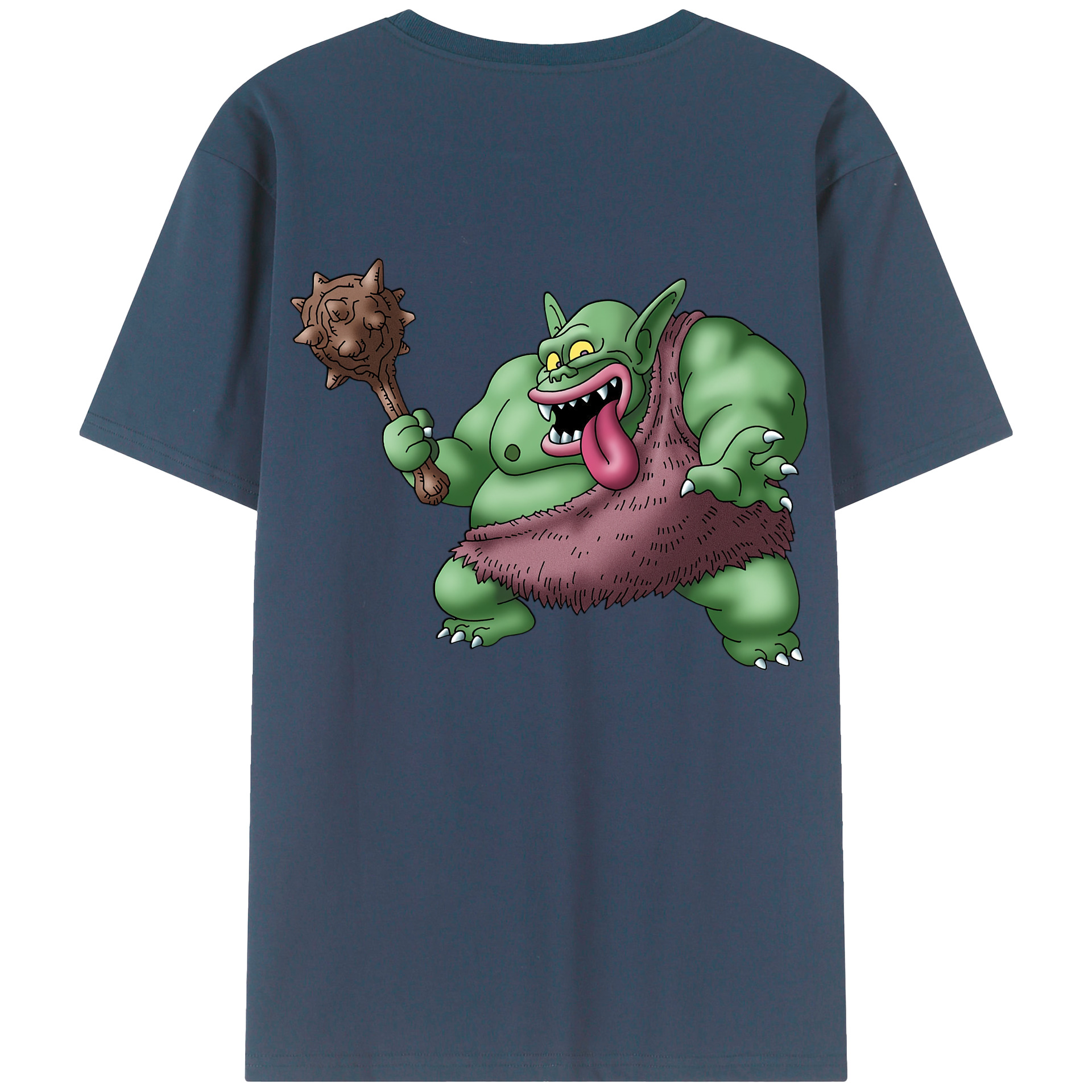（画像用） ドラゴンクエスト Doragon Kuesuto Dragon Quest 綿100％半袖Tシャツ（背面プリント）