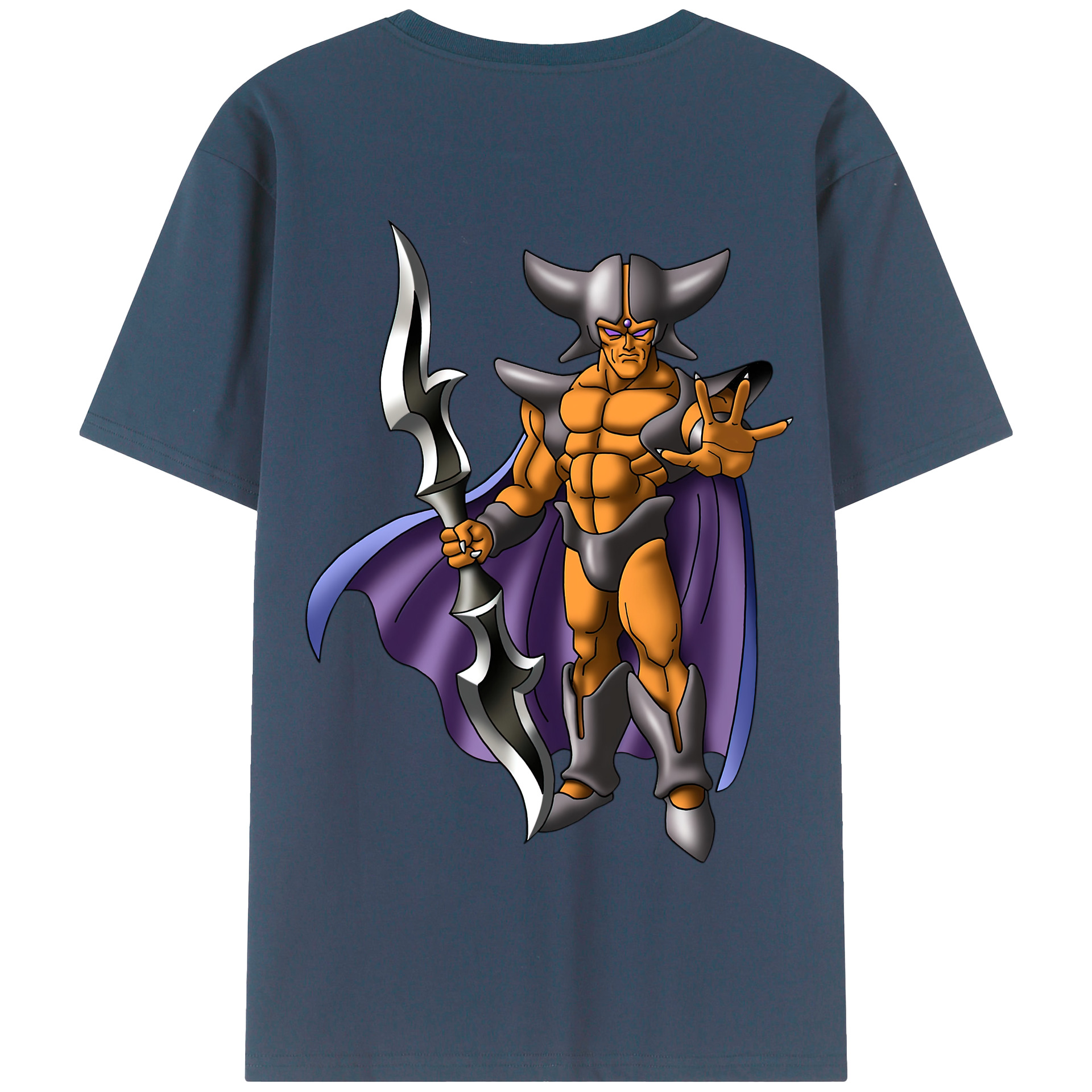 （画像用） ドラゴンクエスト Doragon Kuesuto Dragon Quest 綿100％半袖Tシャツ（背面プリント）