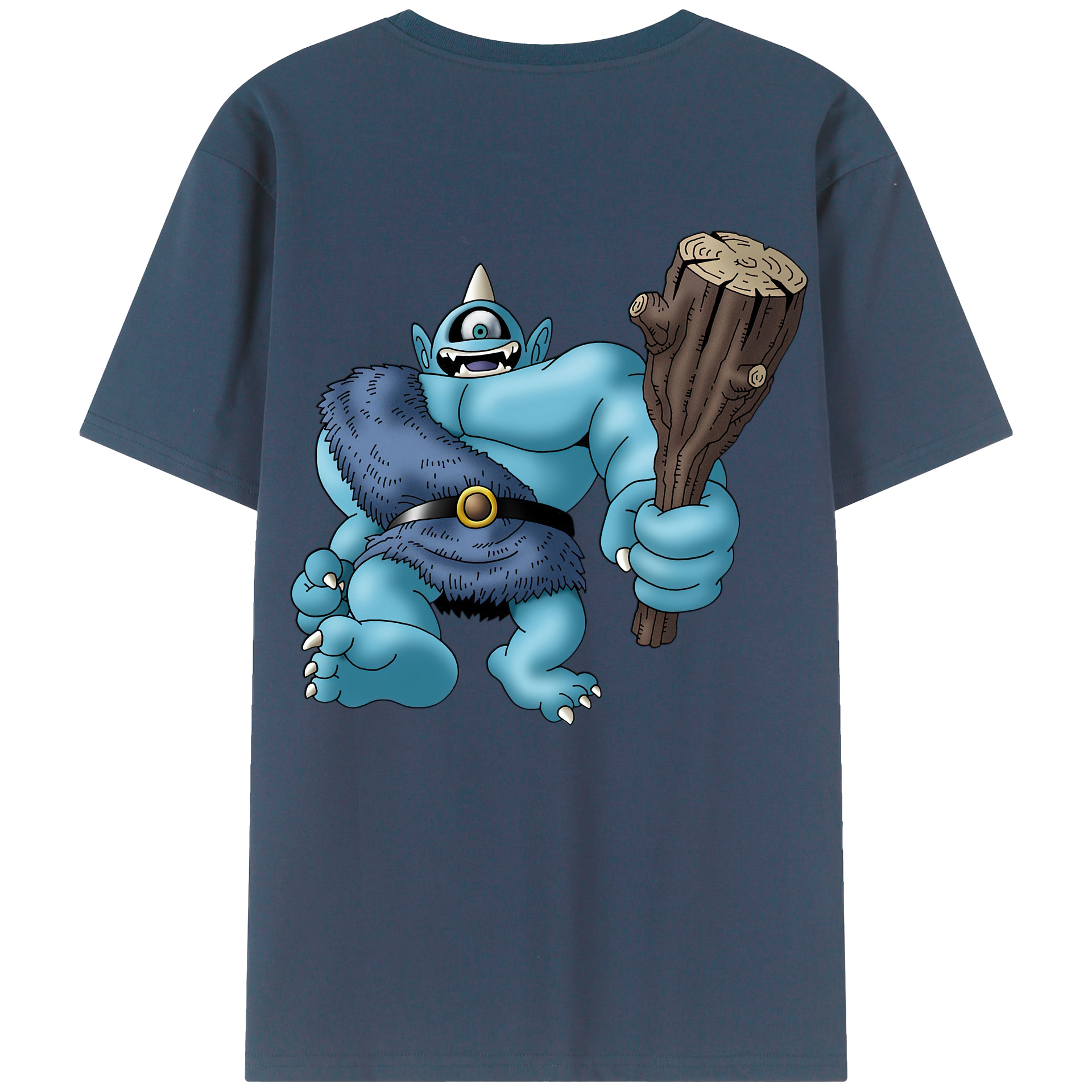 （画像用） ドラゴンクエスト Doragon Kuesuto Dragon Quest 綿100％半袖Tシャツ（背面プリント）