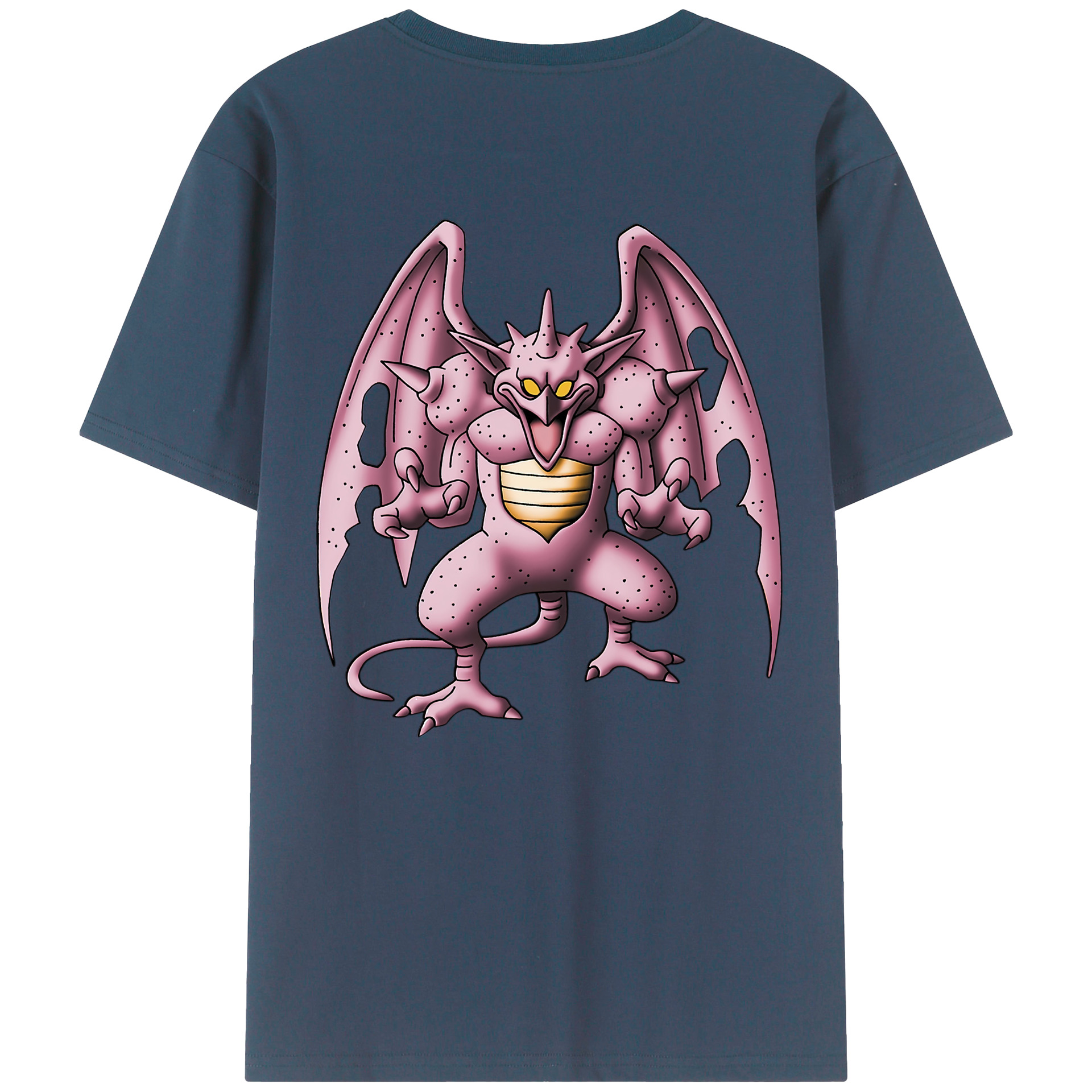 （画像用） ドラゴンクエスト Doragon Kuesuto Dragon Quest 綿100％半袖Tシャツ（背面プリント）