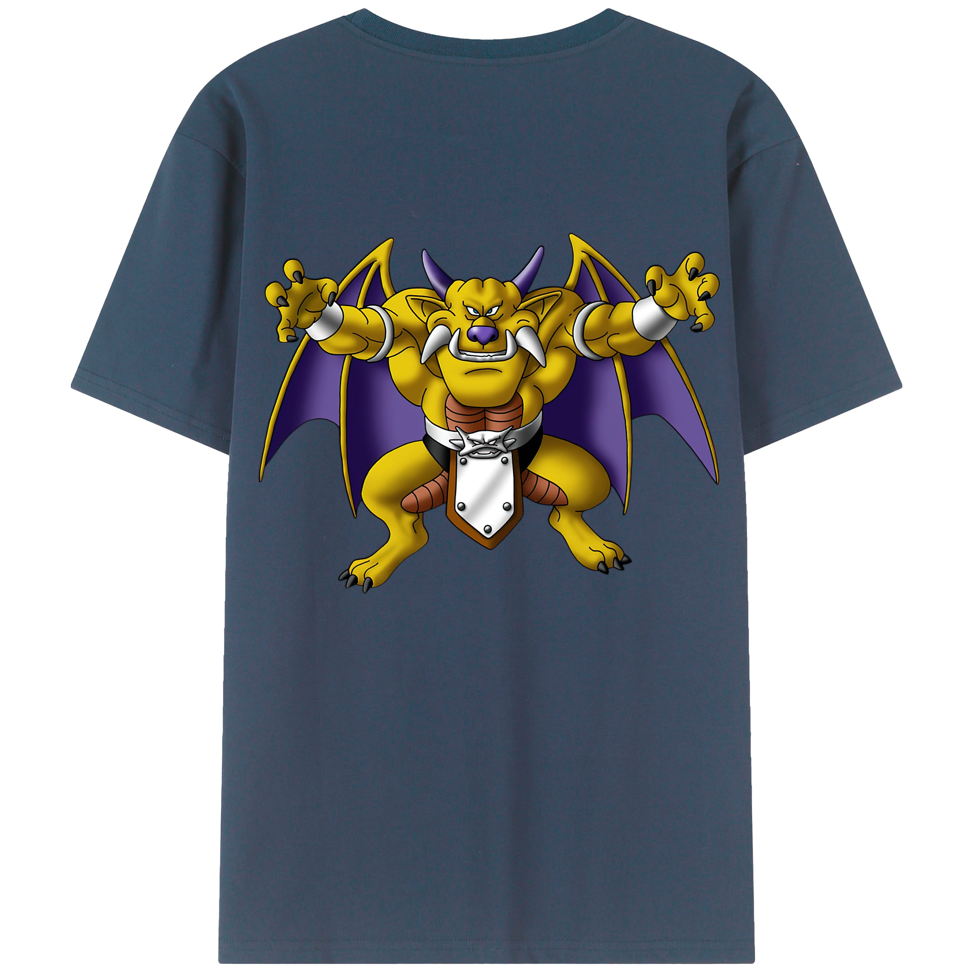 （画像用） ドラゴンクエスト Doragon Kuesuto Dragon Quest 綿100％半袖Tシャツ（背面プリント）
