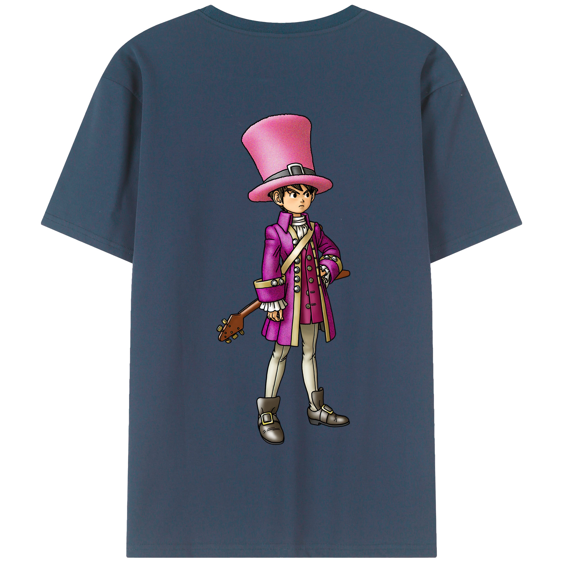 （画像用） ドラゴンクエスト Doragon Kuesuto Dragon Quest 綿100％半袖Tシャツ（背面プリント）