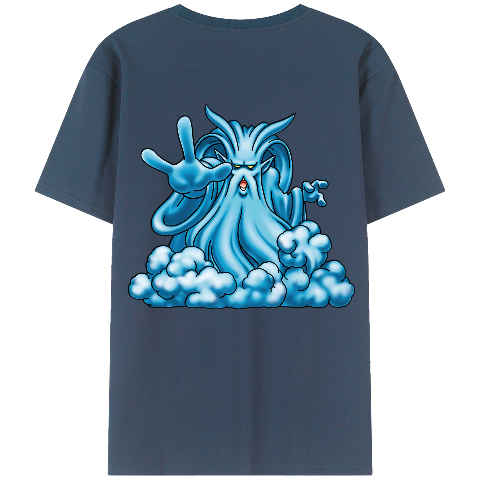 （画像用） ドラゴンクエスト Doragon Kuesuto Dragon Quest 綿100％半袖Tシャツ（背面プリント）