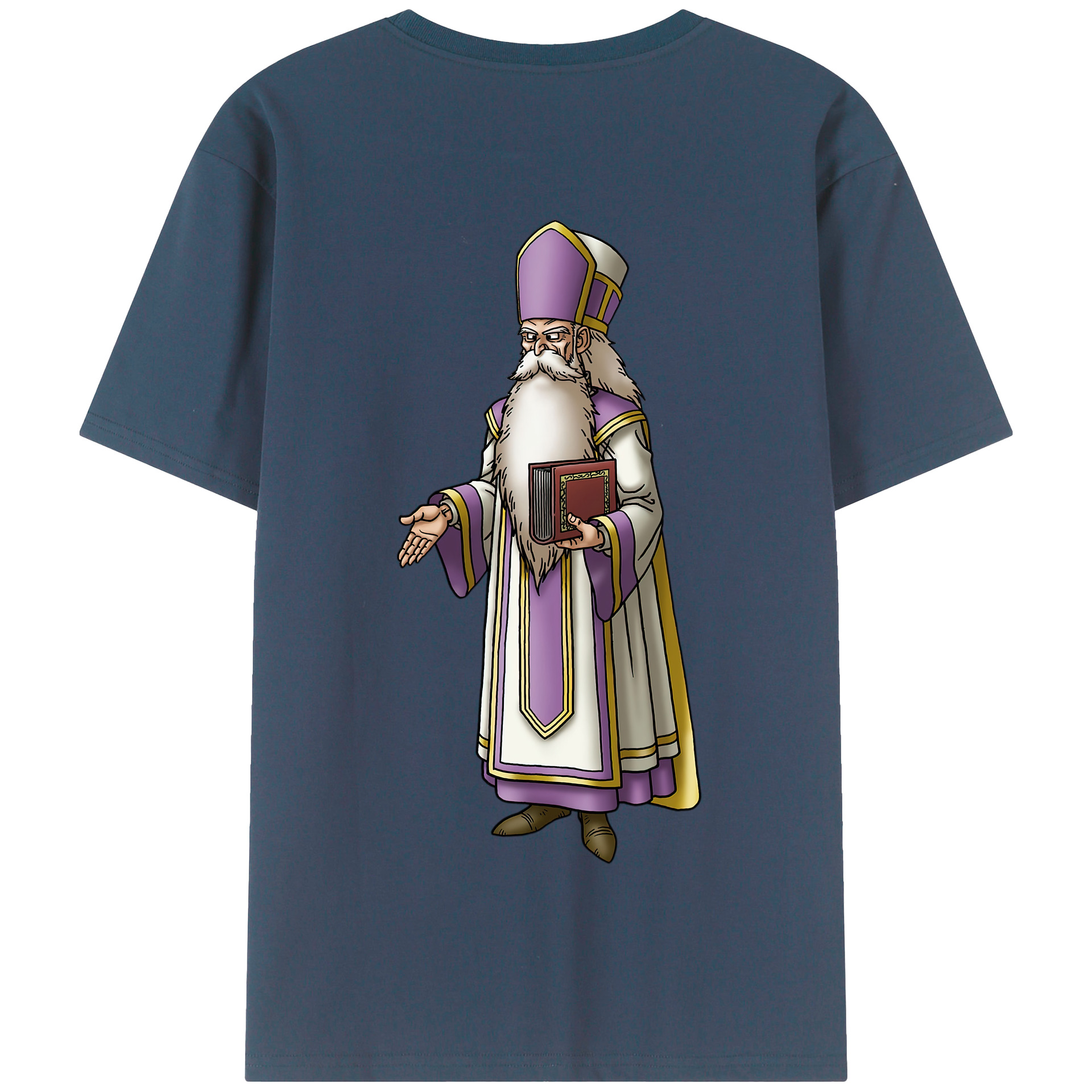（画像用） ドラゴンクエスト Doragon Kuesuto Dragon Quest 綿100％半袖Tシャツ（背面プリント）