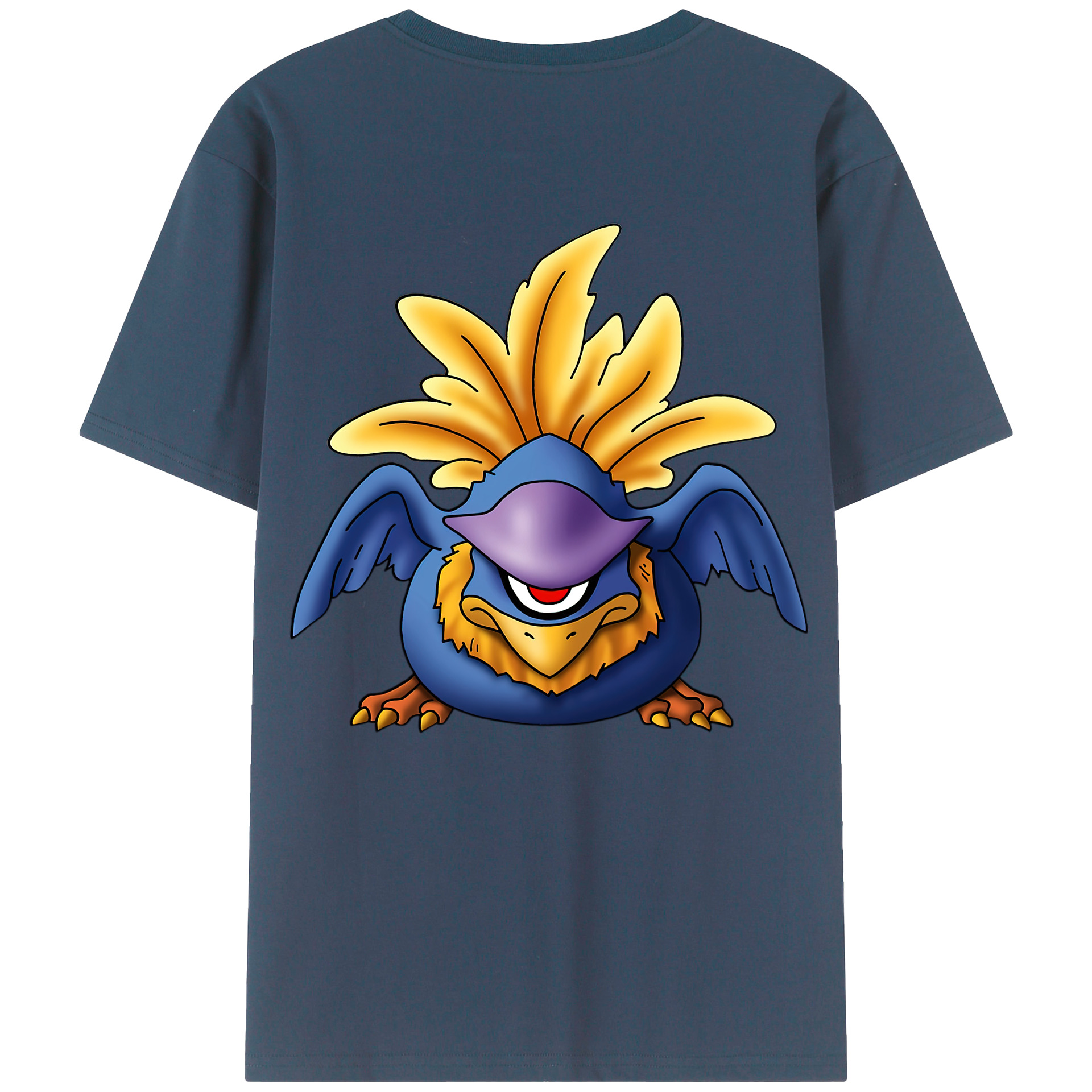 （画像用） ドラゴンクエスト Doragon Kuesuto Dragon Quest 綿100％半袖Tシャツ（背面プリント）