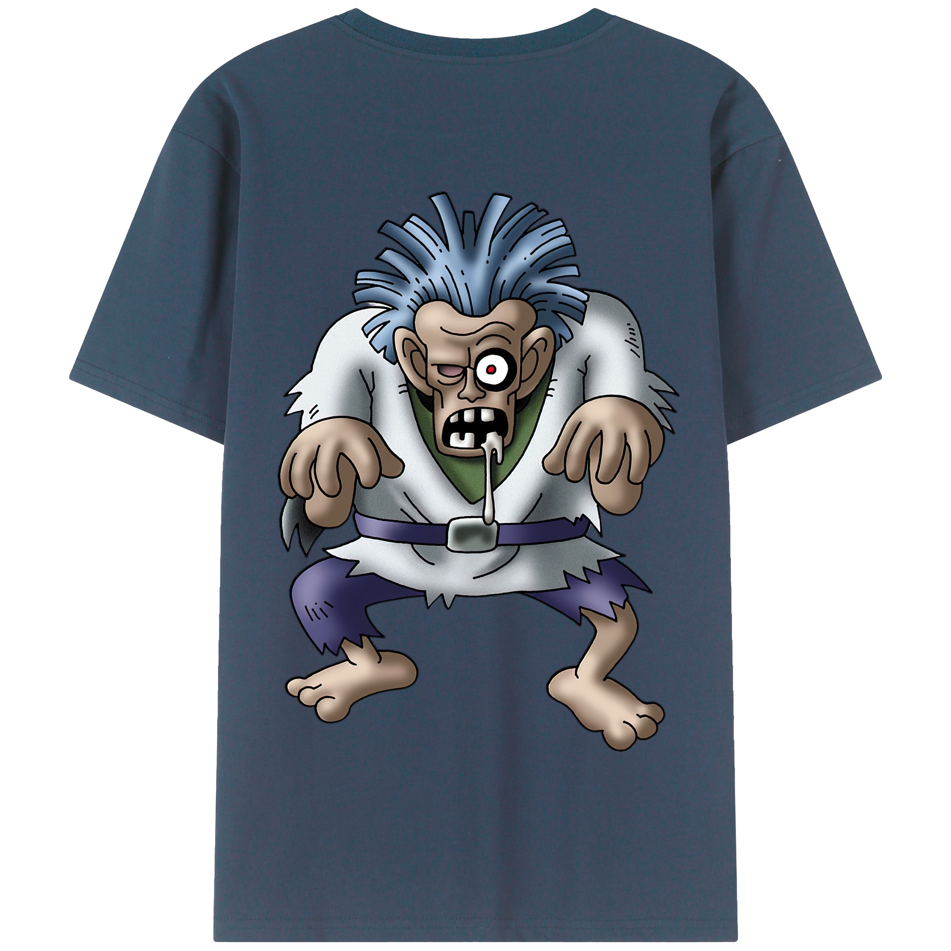 （画像用） ドラゴンクエスト Doragon Kuesuto Dragon Quest 綿100％半袖Tシャツ（背面プリント）