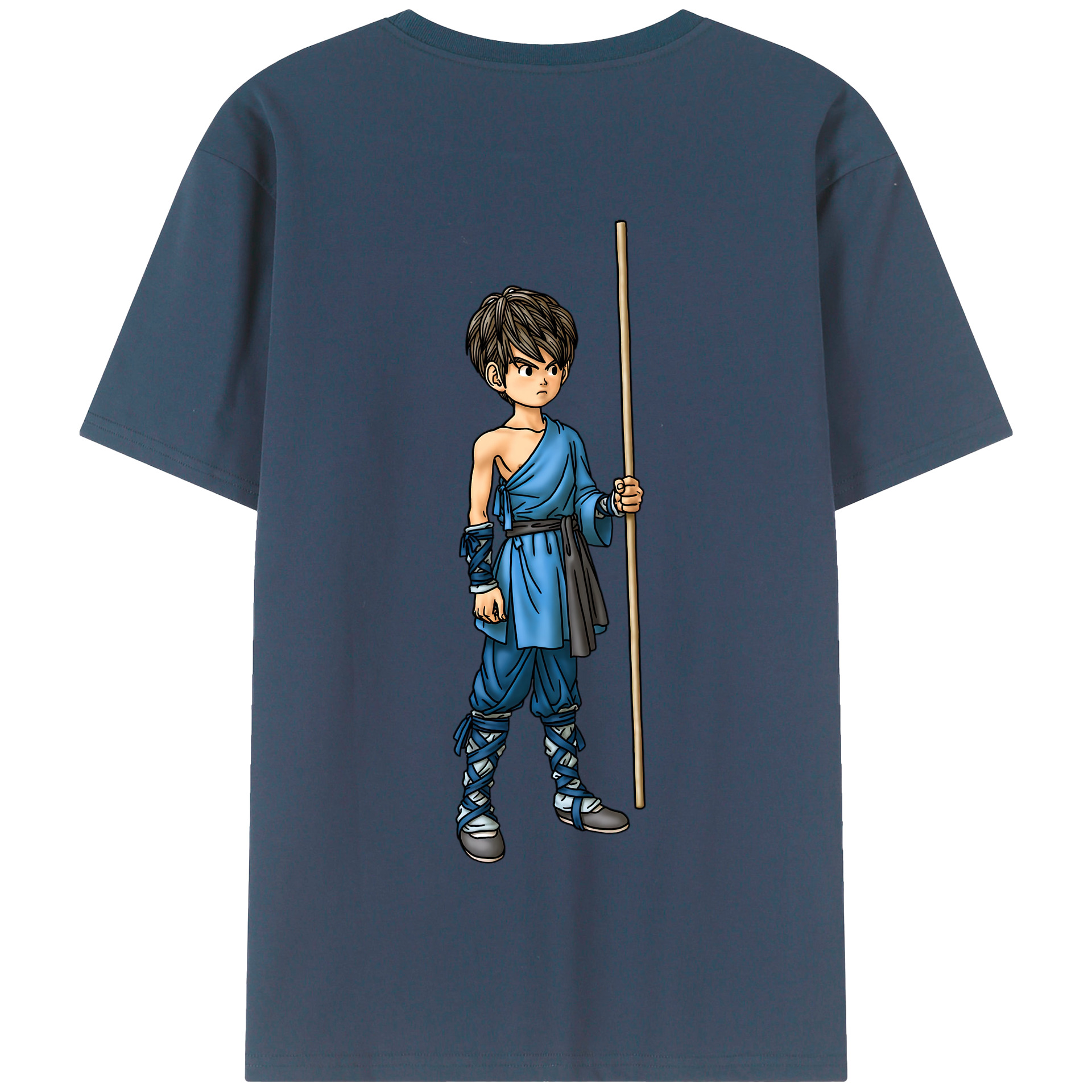 （画像用） ドラゴンクエスト Doragon Kuesuto Dragon Quest 綿100％半袖Tシャツ（背面プリント）