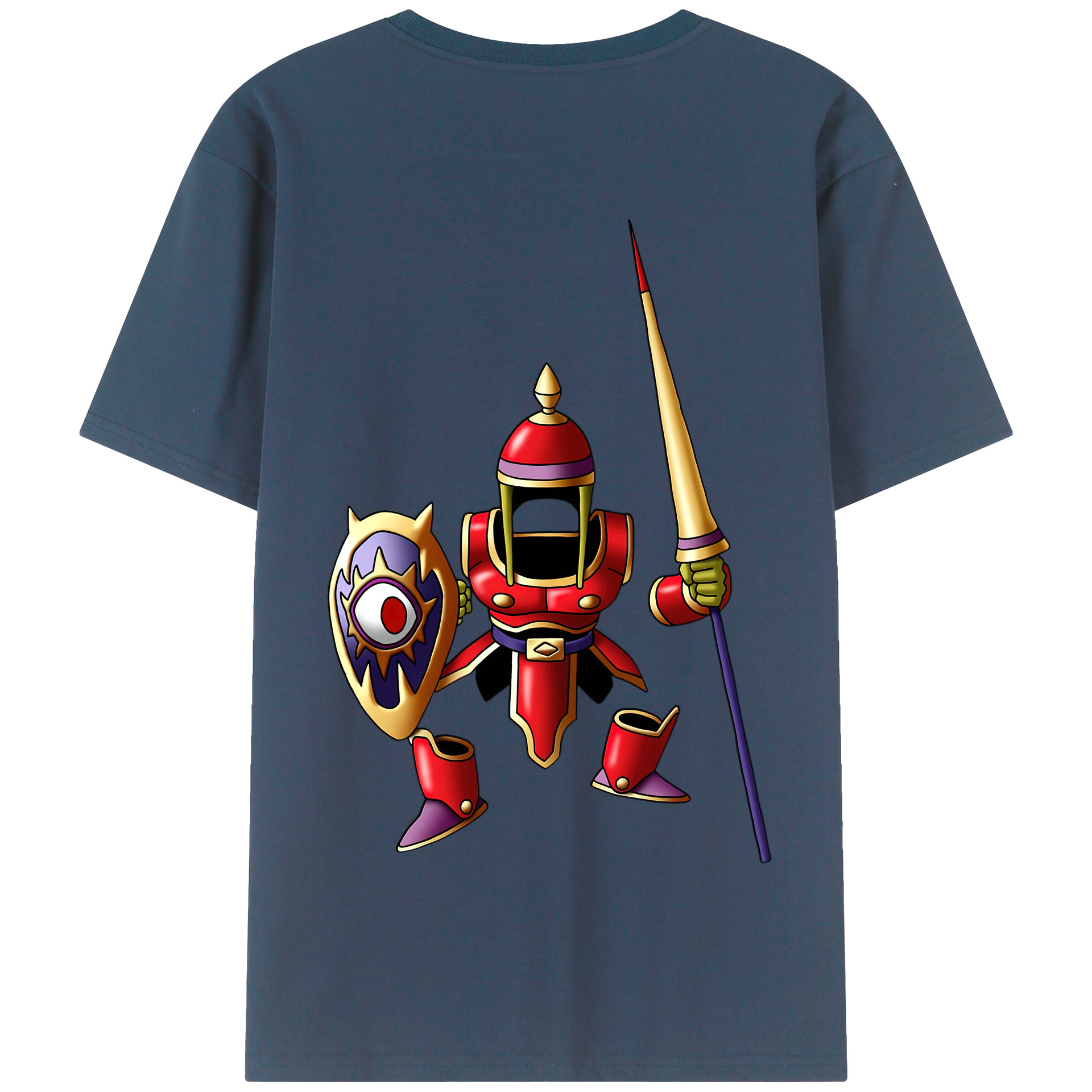 （画像用） ドラゴンクエスト Doragon Kuesuto Dragon Quest 綿100％半袖Tシャツ（背面プリント）