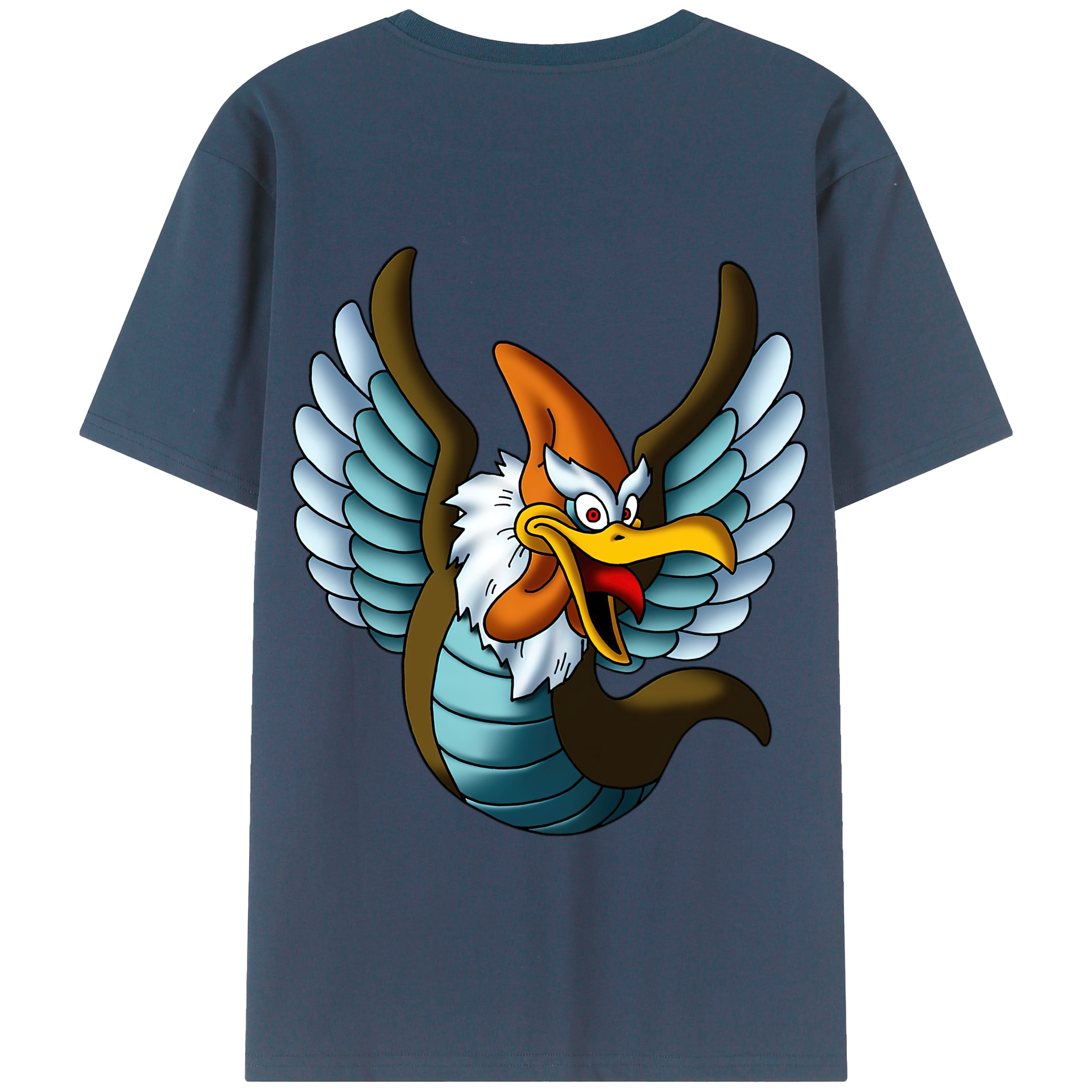 （画像用） ドラゴンクエスト Doragon Kuesuto Dragon Quest 綿100％半袖Tシャツ（背面プリント）
