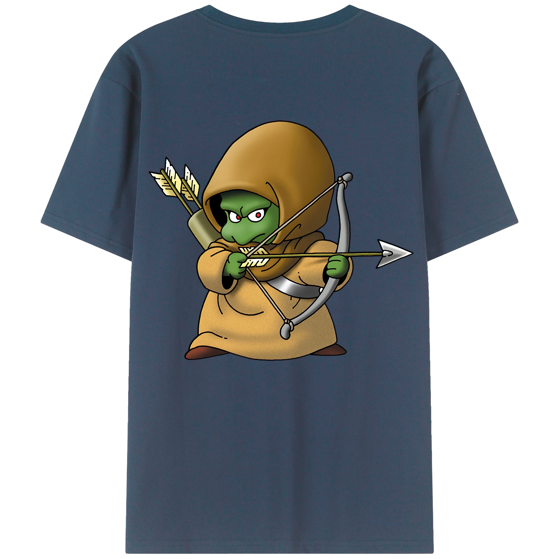 （画像用） ドラゴンクエスト Doragon Kuesuto Dragon Quest 綿100％半袖Tシャツ（背面プリント）
