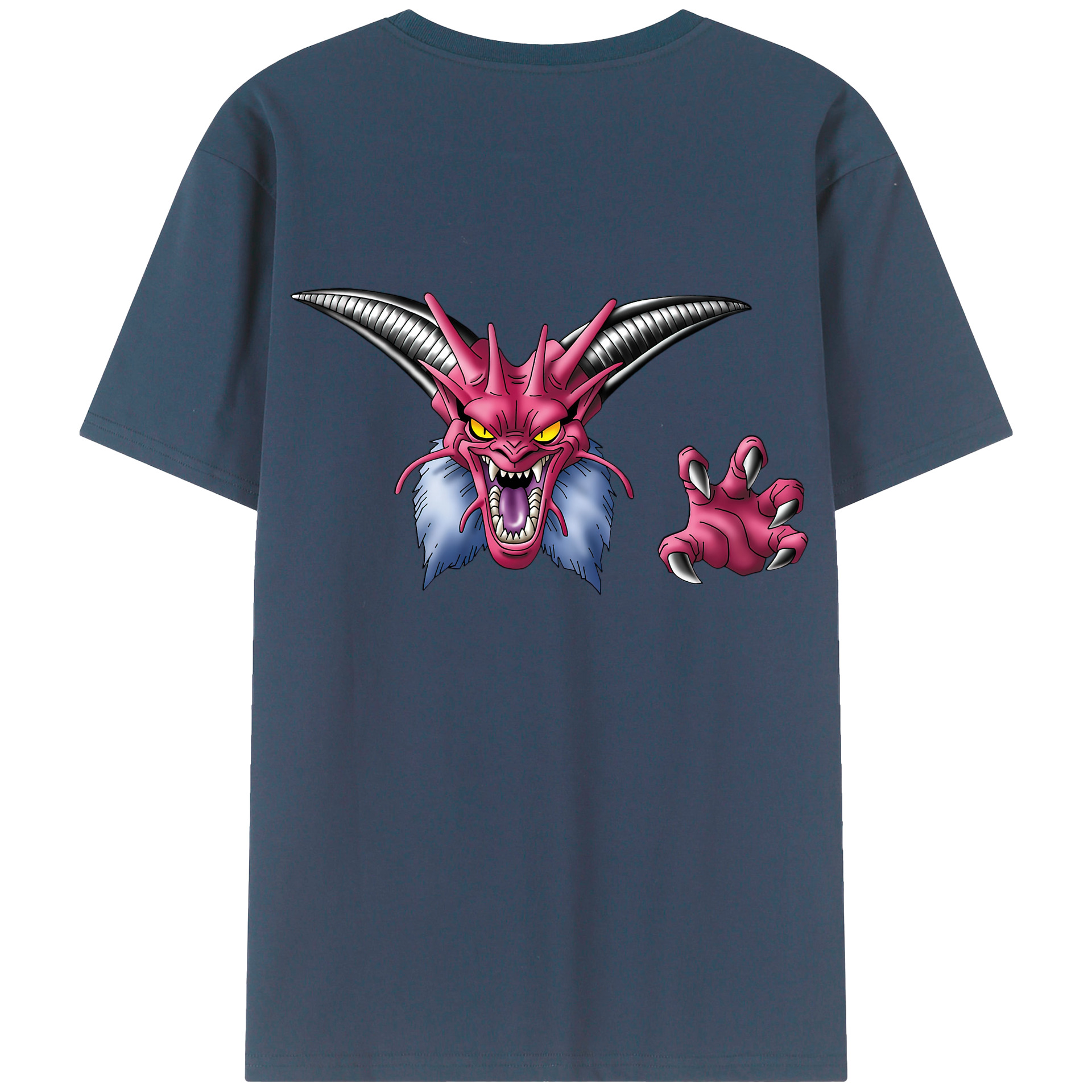 （画像用） ドラゴンクエスト Doragon Kuesuto Dragon Quest 綿100％半袖Tシャツ（背面プリント）