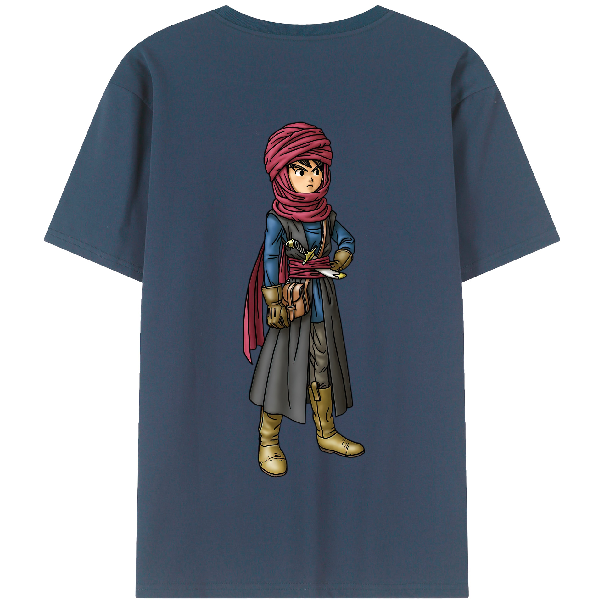（画像用） ドラゴンクエスト Doragon Kuesuto Dragon Quest 綿100％半袖Tシャツ（背面プリント）