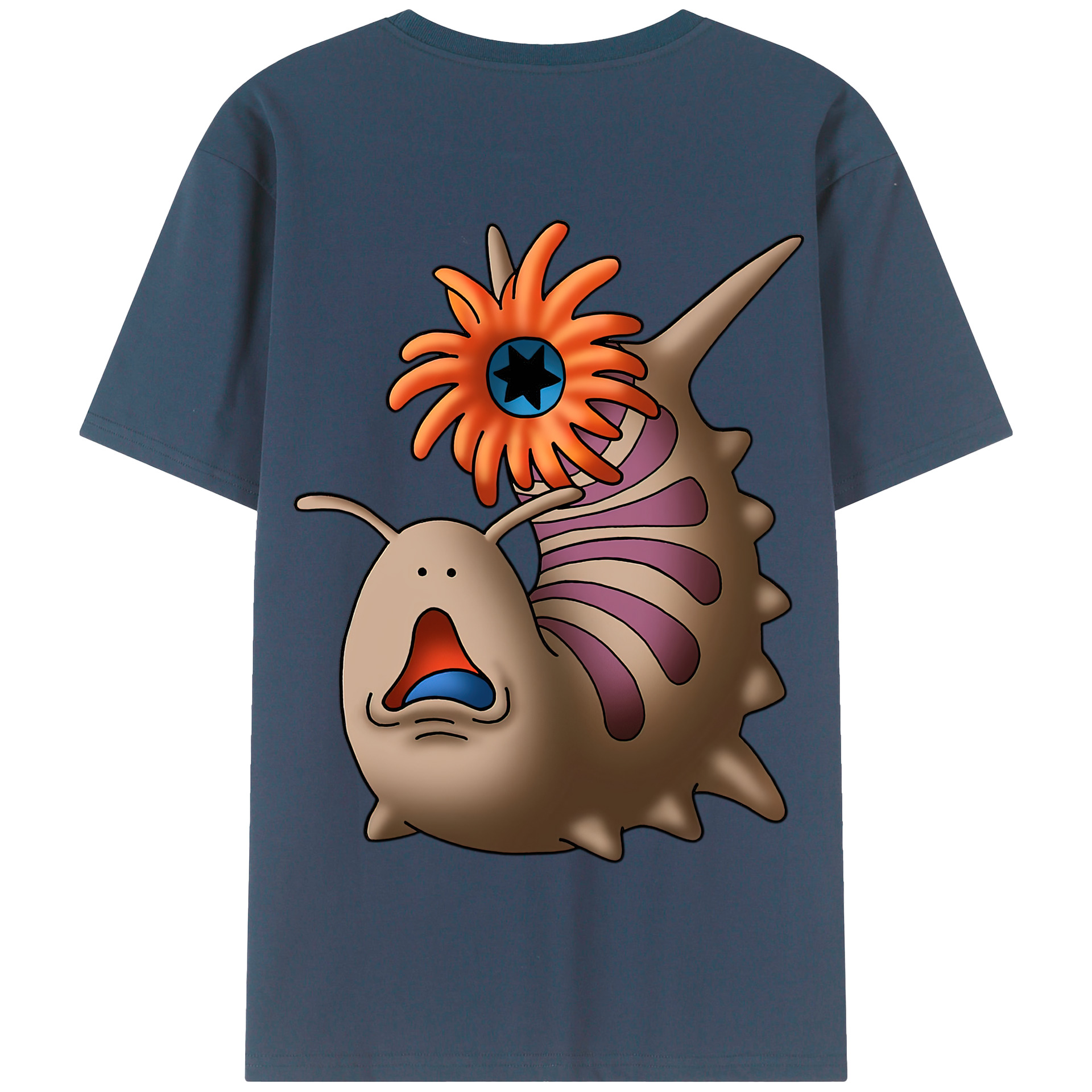 （画像用） ドラゴンクエスト Doragon Kuesuto Dragon Quest 綿100％半袖Tシャツ（背面プリント）
