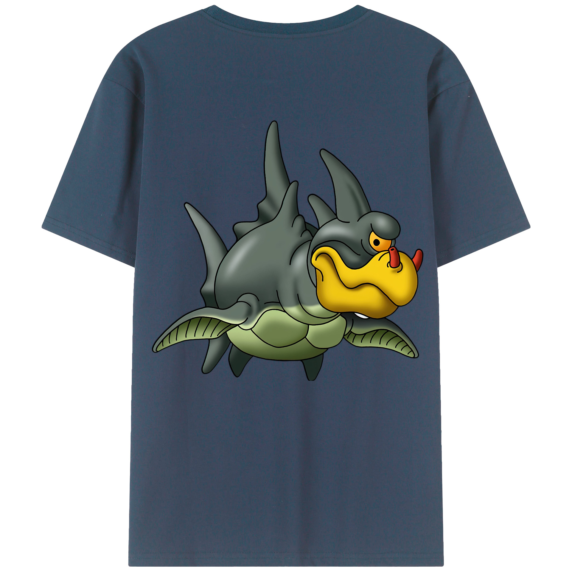 （画像用） ドラゴンクエスト Doragon Kuesuto Dragon Quest 綿100％半袖Tシャツ（背面プリント）