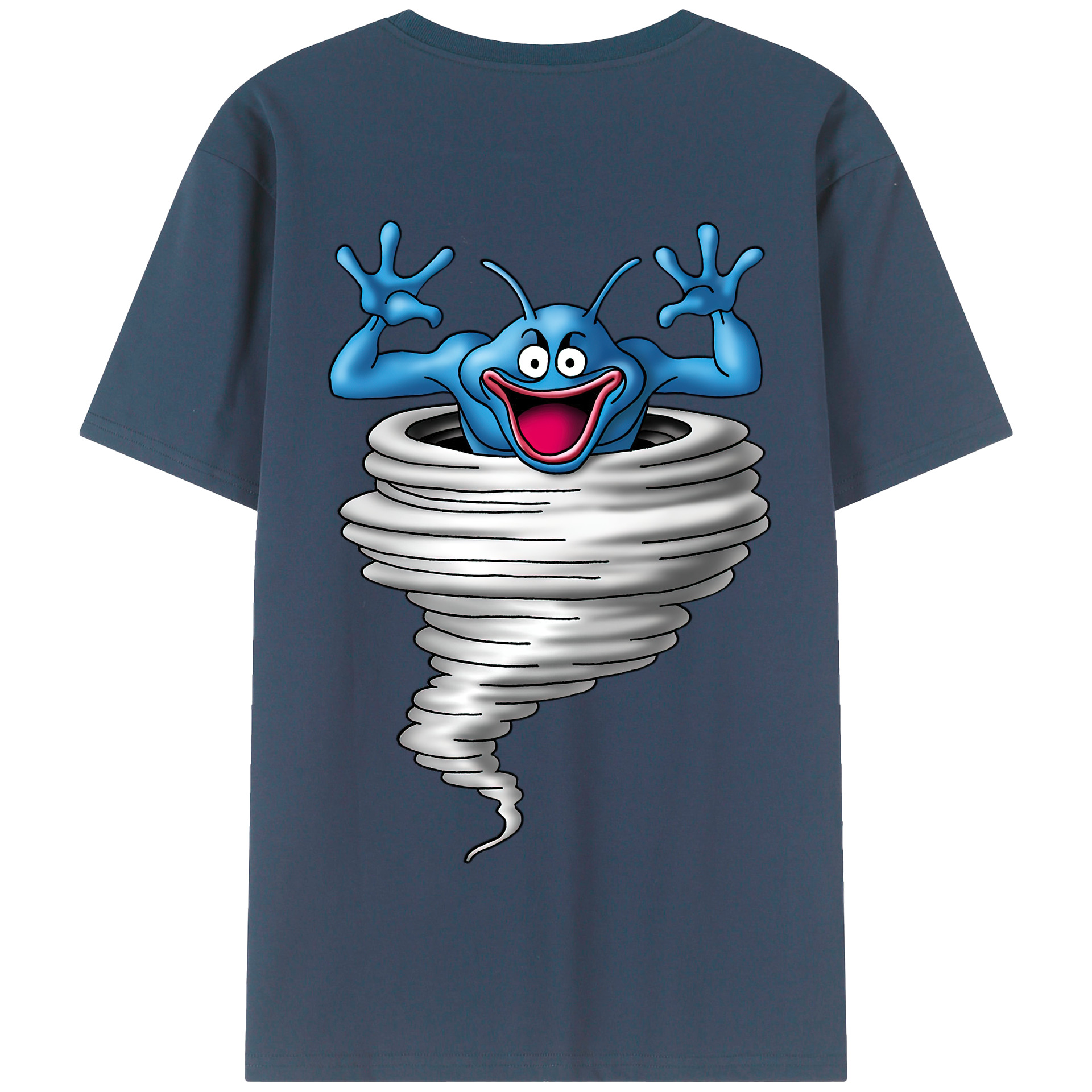 （画像用） ドラゴンクエスト Doragon Kuesuto Dragon Quest 綿100％半袖Tシャツ（背面プリント）