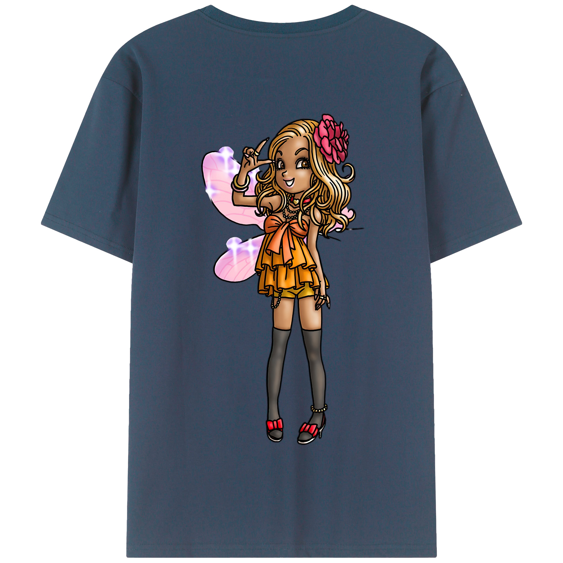 （画像用） ドラゴンクエスト Doragon Kuesuto Dragon Quest 綿100％半袖Tシャツ（背面プリント）