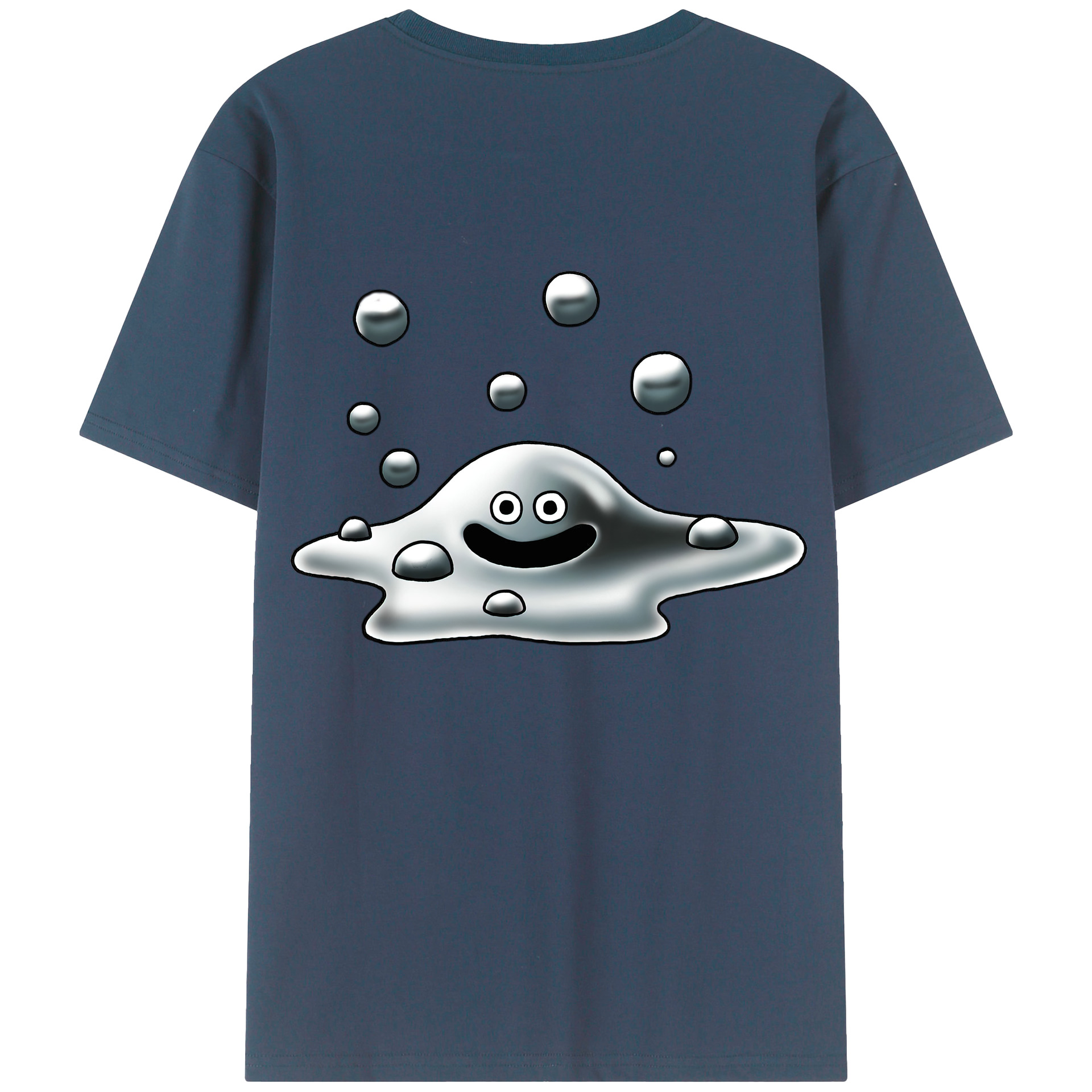 （画像用） ドラゴンクエスト Doragon Kuesuto Dragon Quest 綿100％半袖Tシャツ（背面プリント）