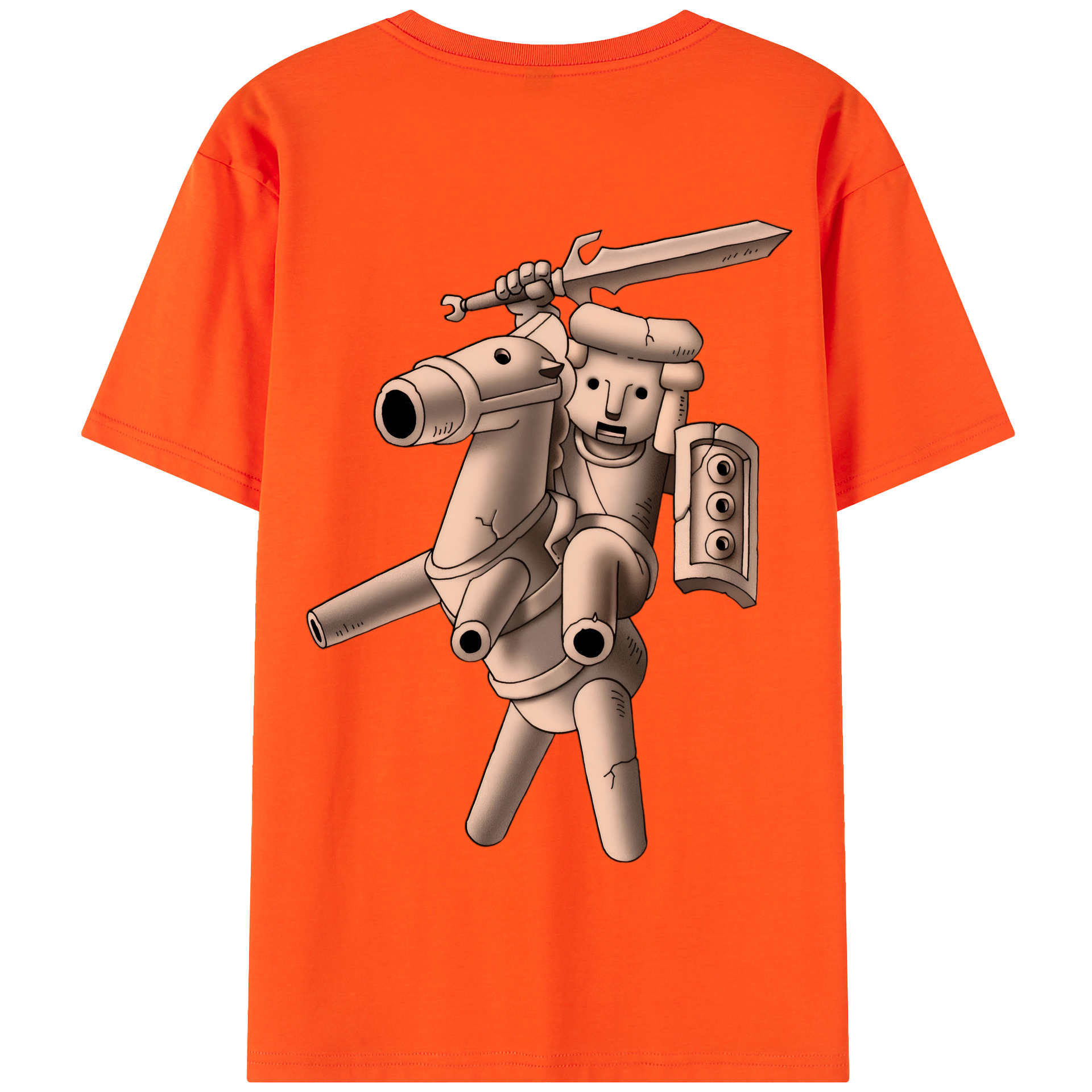 （画像用） ドラゴンクエスト Doragon Kuesuto Dragon Quest 綿100％半袖Tシャツ（背面プリント）