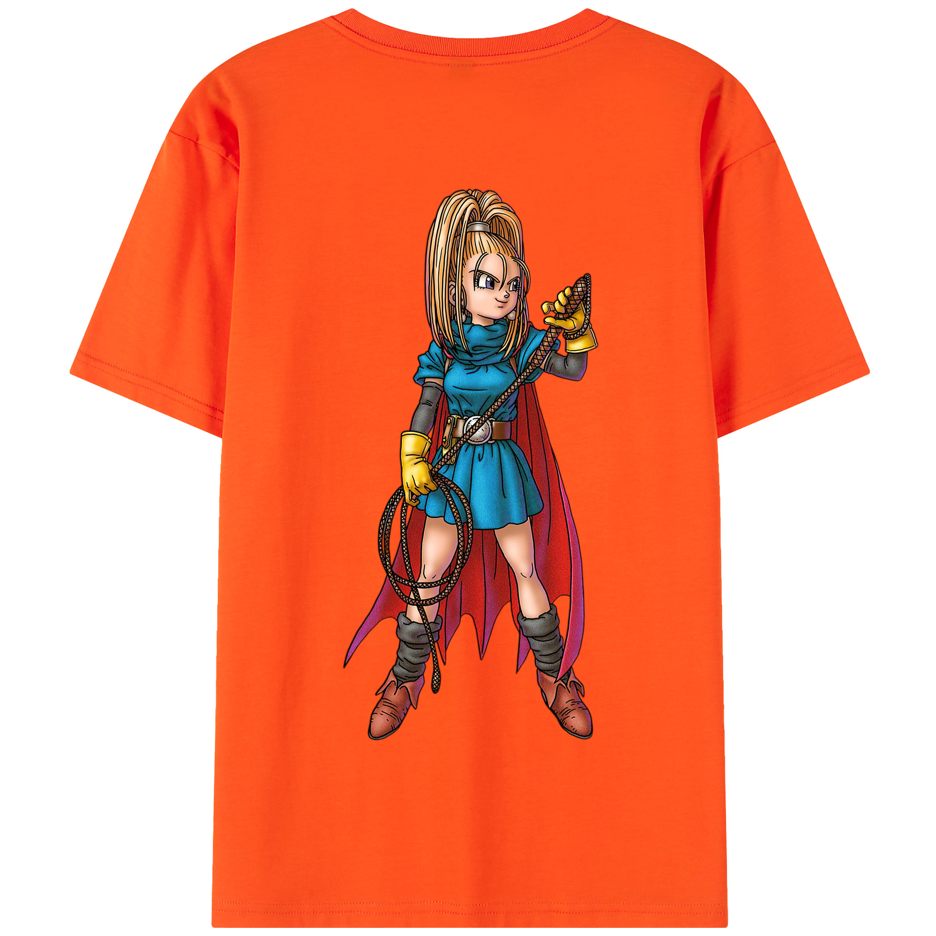 （画像用） ドラゴンクエスト Doragon Kuesuto Dragon Quest 綿100％半袖Tシャツ（背面プリント）