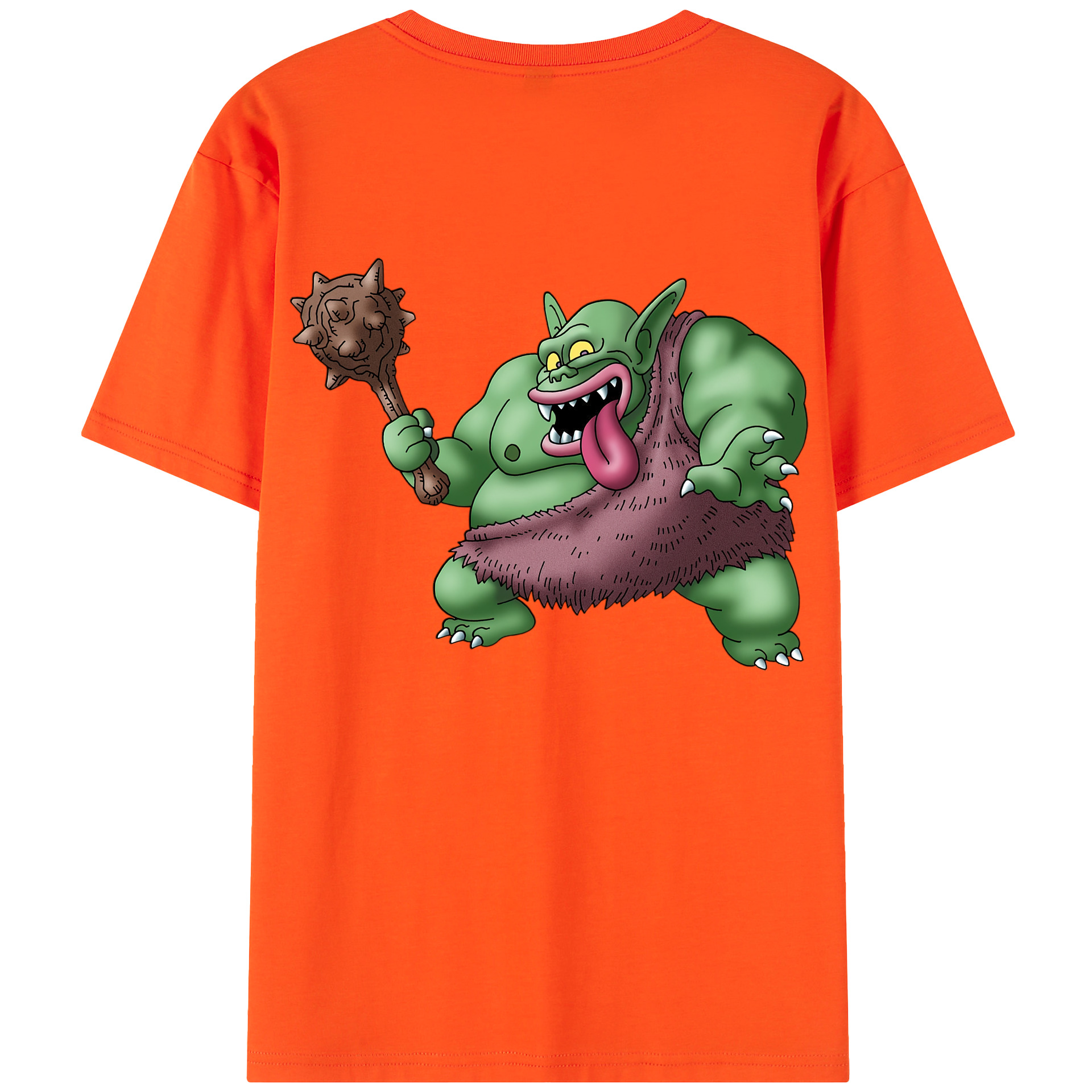 （画像用） ドラゴンクエスト Doragon Kuesuto Dragon Quest 綿100％半袖Tシャツ（背面プリント）
