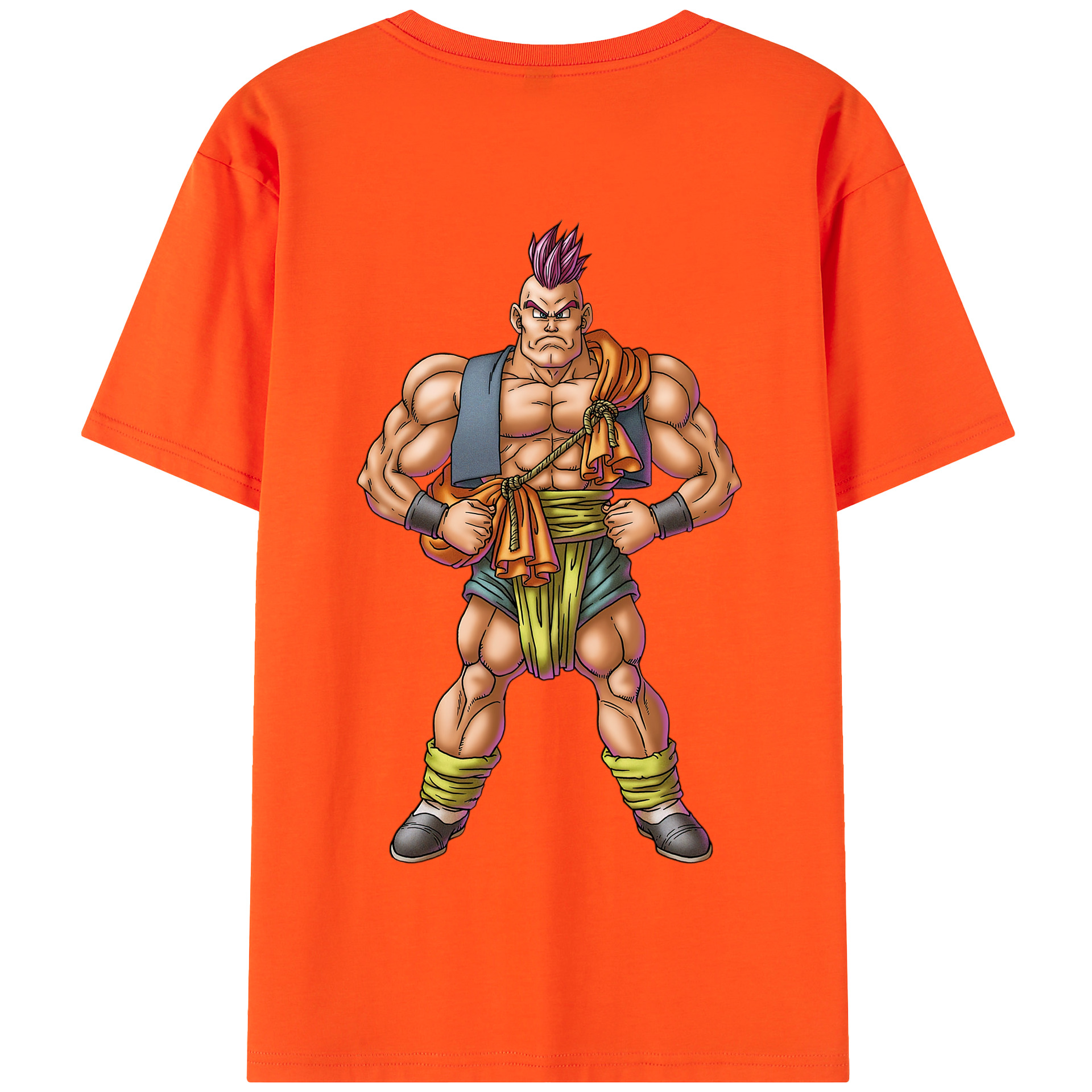 （画像用） ドラゴンクエスト Doragon Kuesuto Dragon Quest 綿100％半袖Tシャツ（背面プリント）