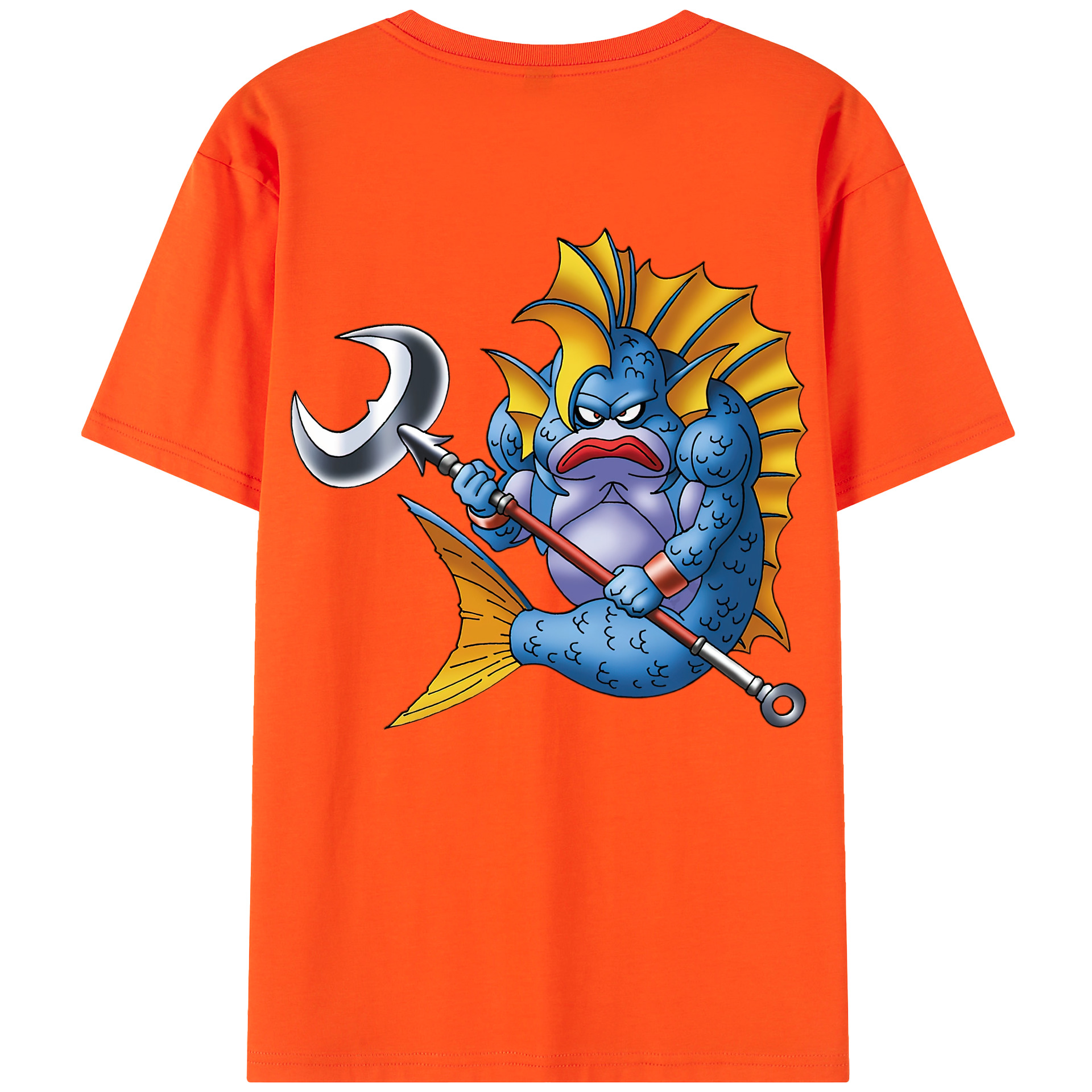 （画像用） ドラゴンクエスト Doragon Kuesuto Dragon Quest 綿100％半袖Tシャツ（背面プリント）