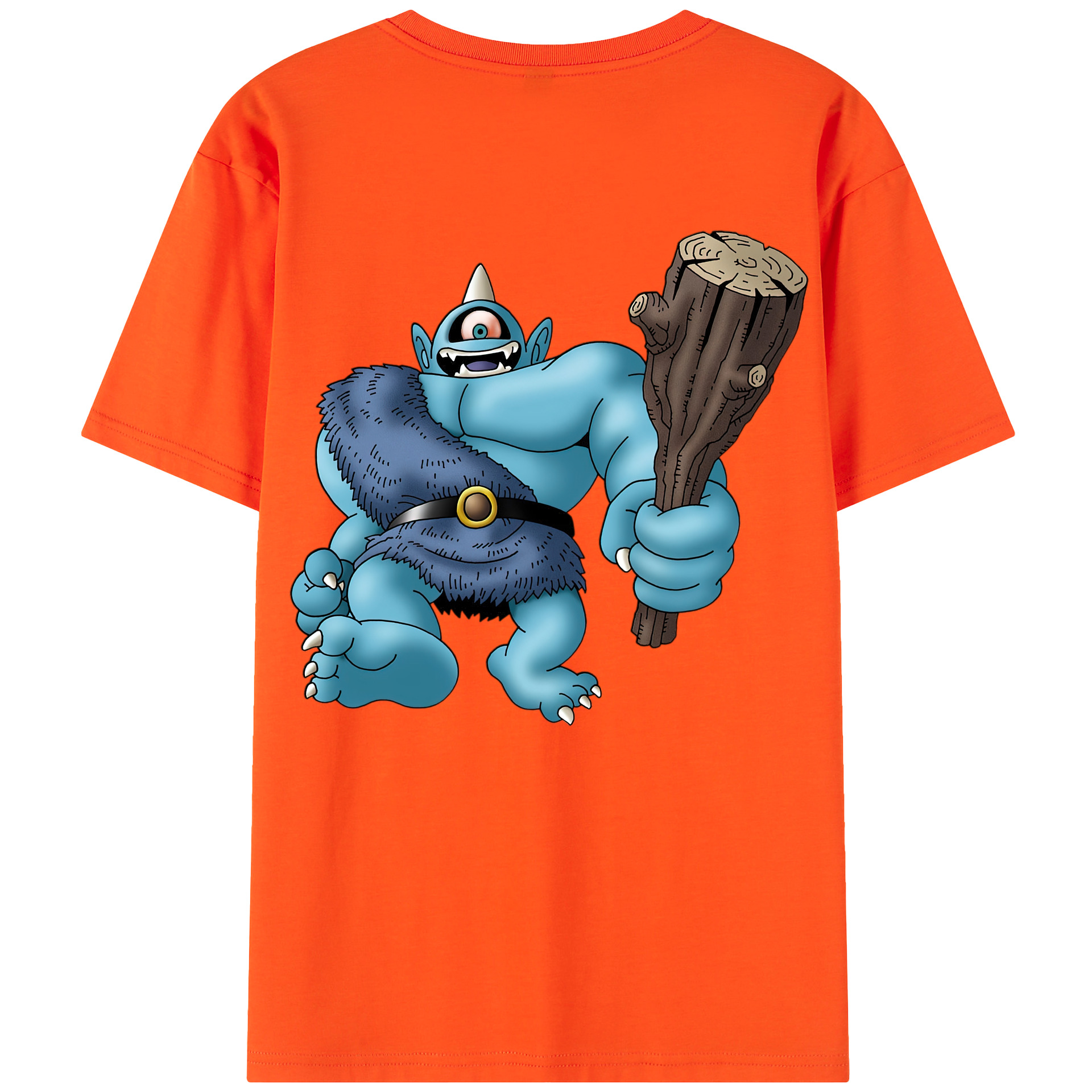 （画像用） ドラゴンクエスト Doragon Kuesuto Dragon Quest 綿100％半袖Tシャツ（背面プリント）