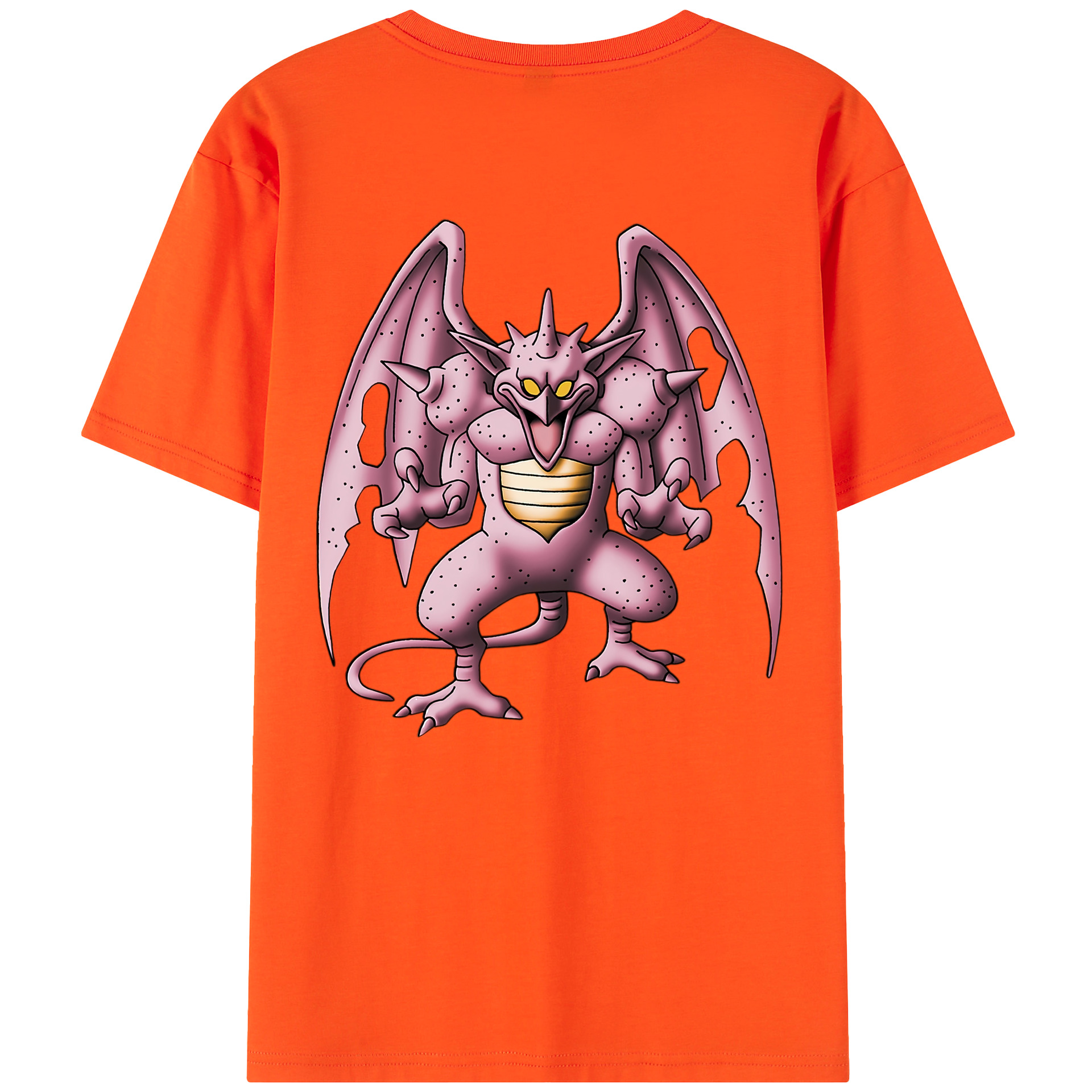 （画像用） ドラゴンクエスト Doragon Kuesuto Dragon Quest 綿100％半袖Tシャツ（背面プリント）